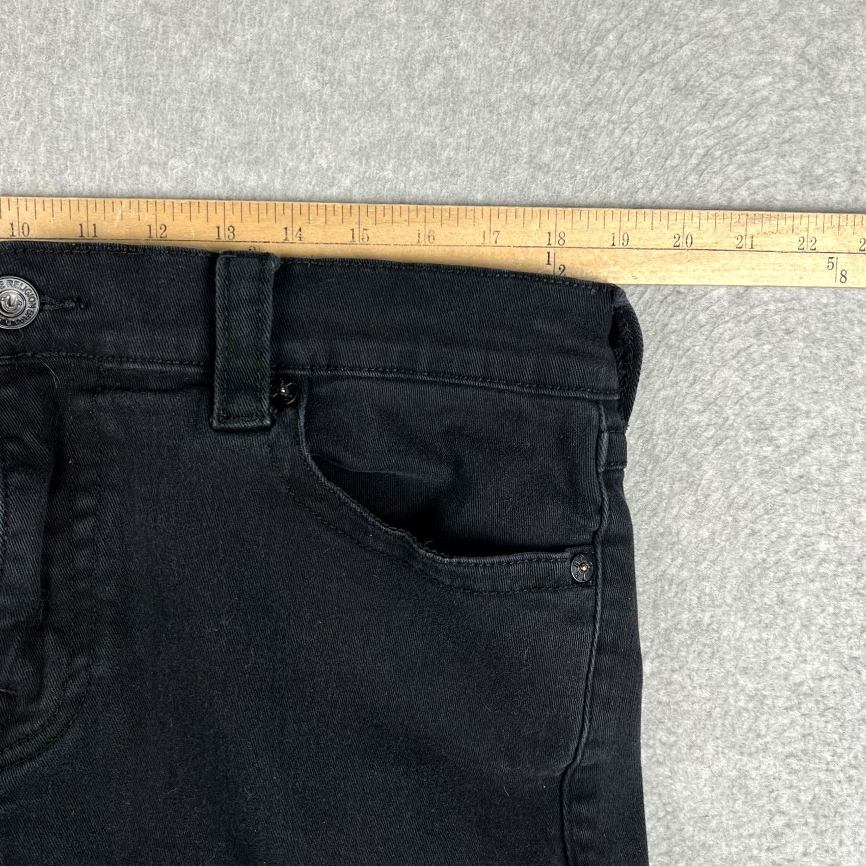 True Religion True Religion Rocco Flap Relaxed Skinny Jeans Stretch Denim 36x30 Mens Black Size US 36 / EU 52 - 6 Thumbnail