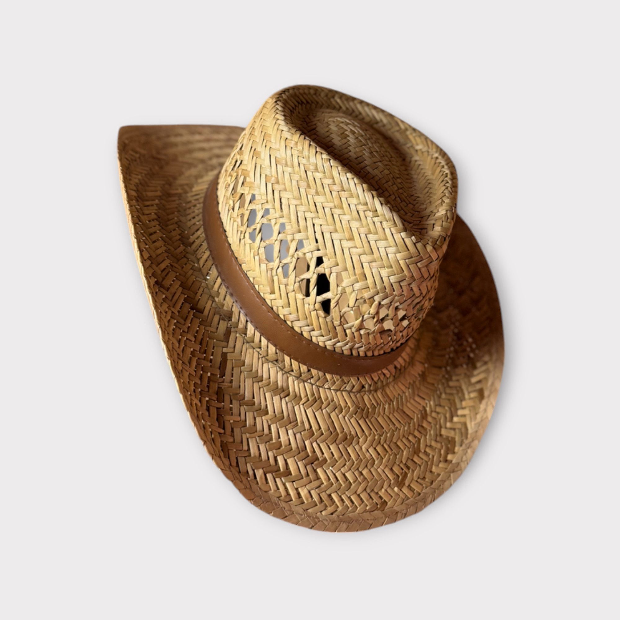 DPC Straw Cowboy Hat/Western Style/Hatband/Dorfman Pacific