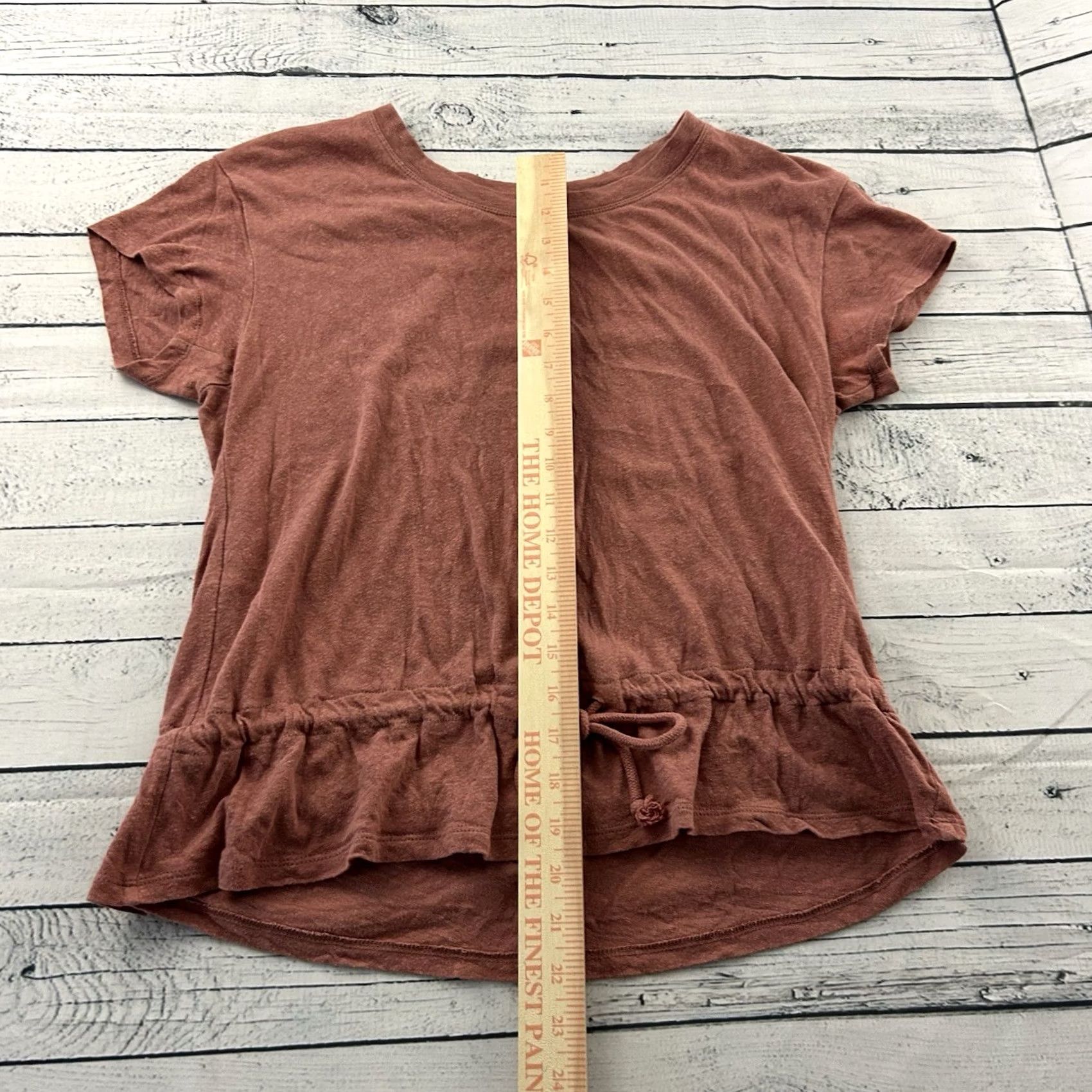 Joe Browns Madewell Short Sleeve Tie Front Top Women's M Rust Brown Blouse Tie Front Shirt Womens M Rust Brown Size M / US 6-8 / IT 42-44 - 2 Thumbnail