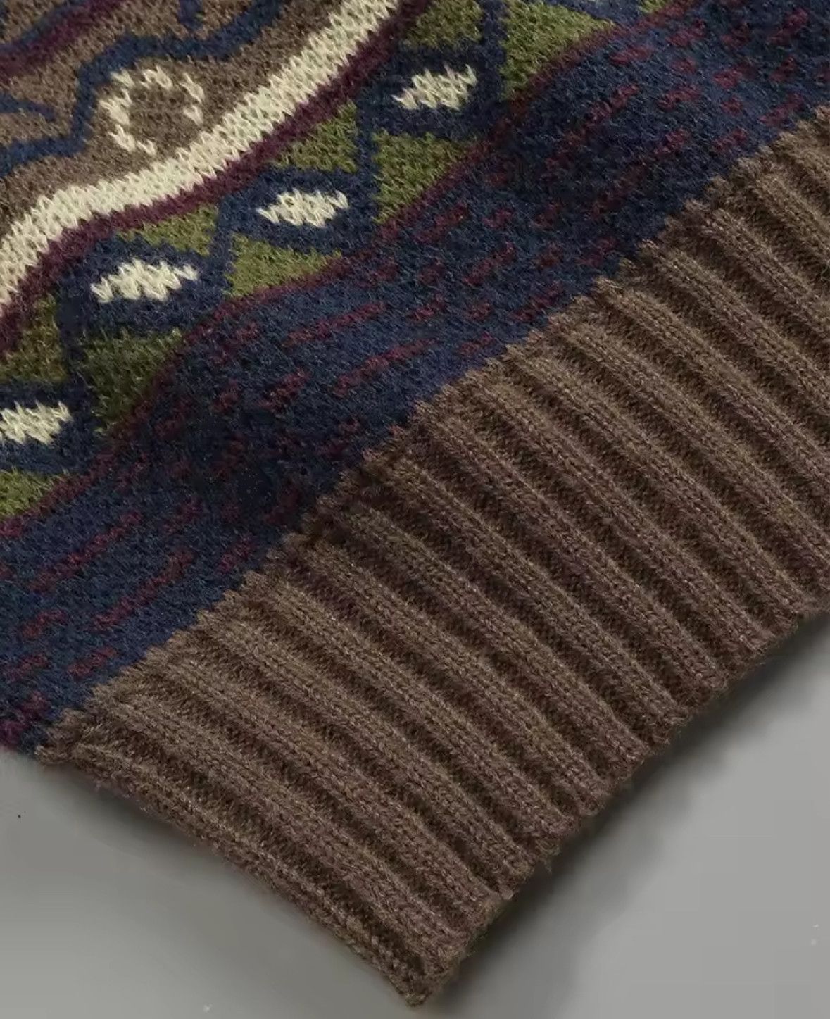 Other Street Vintage Retro Geometric Elk Jacquard Knitwear Size XXL / US 16-18 / IT 52-54 - 5 Thumbnail