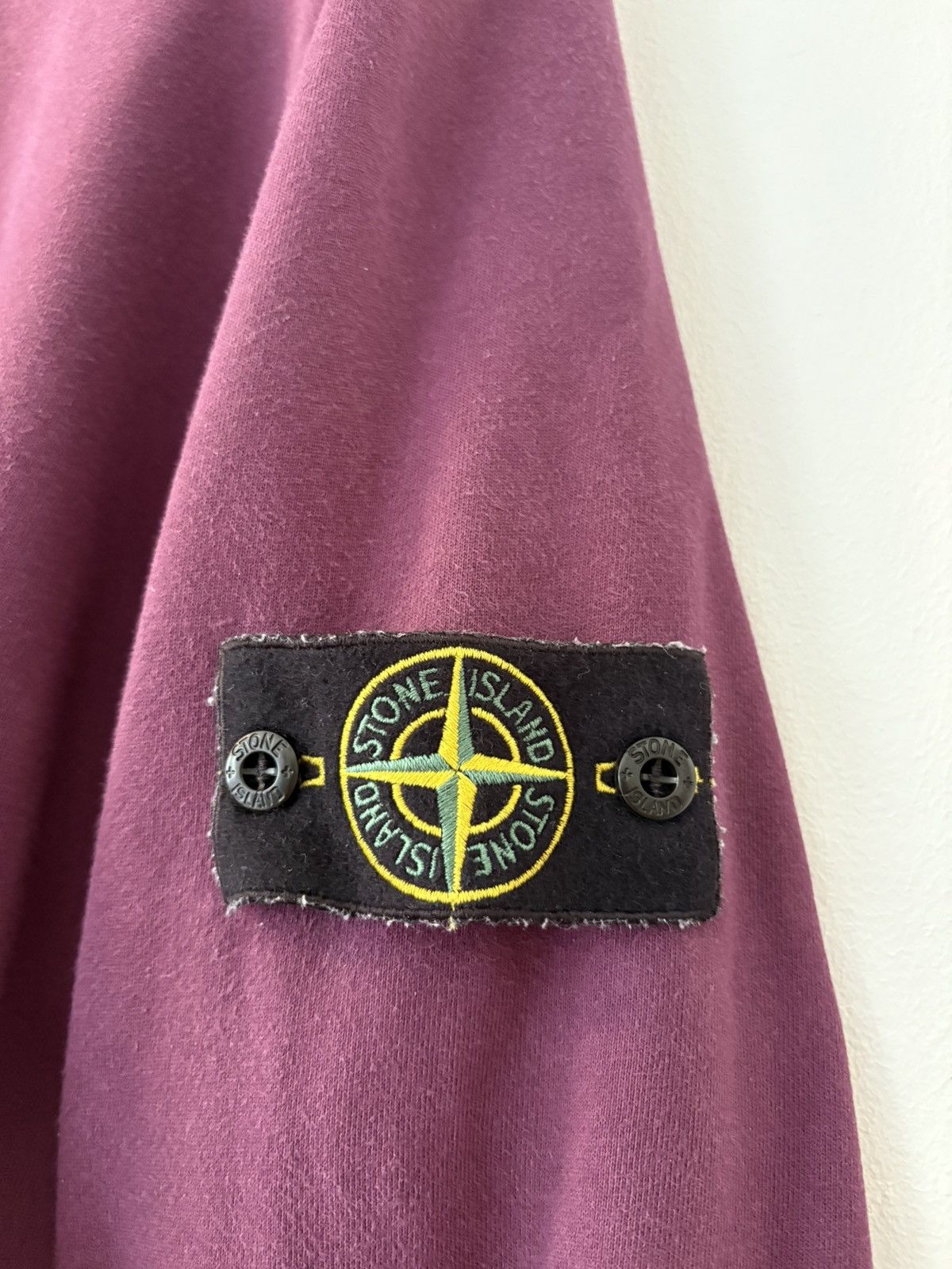 Stone Island STONE ISLAND GARMENT DYED SWEATSHIRT BURGUNDY Size US XL / EU 56 / 4 - 3 Thumbnail