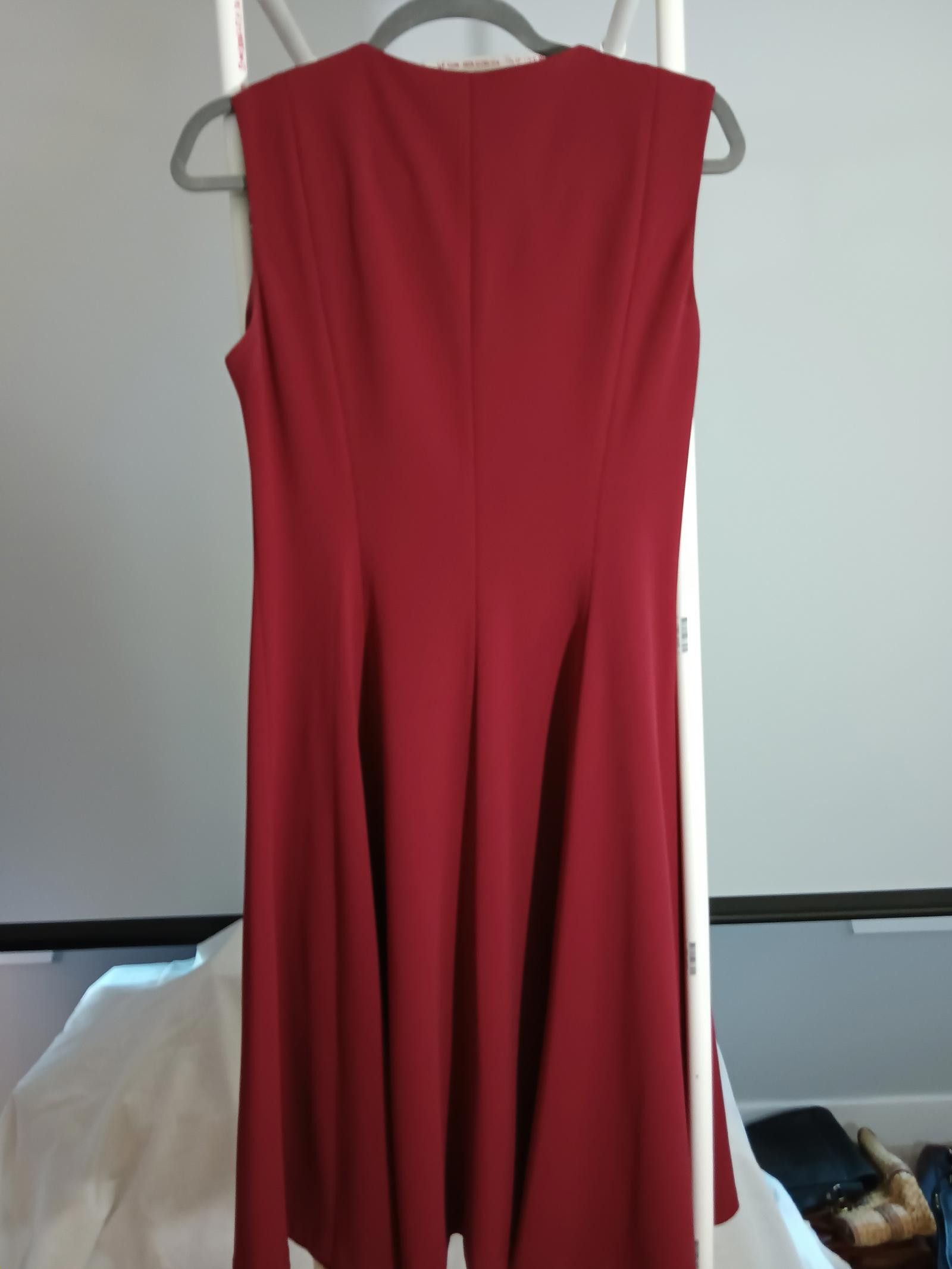 Calvin Klein Elegant Calvin Klein Burgundy Dress Size M / US 6-8 / IT 42-44 - 4 Thumbnail