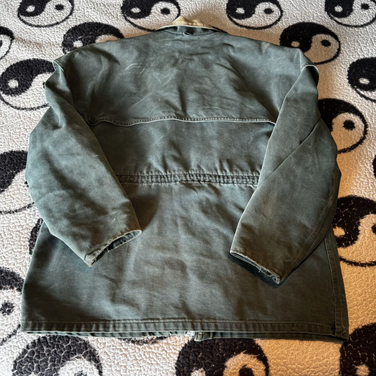 Carhartt 90,s Green Carhartt work duster Jacket Size US L / EU 52-54 / 3 - 3 Thumbnail