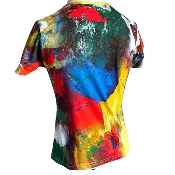 Jim Thompson × Vintage Jim Thompson Colourful Swirl Pima Cotton Tshirt - Small Size S / US 4 / IT 40 - 10 Thumbnail