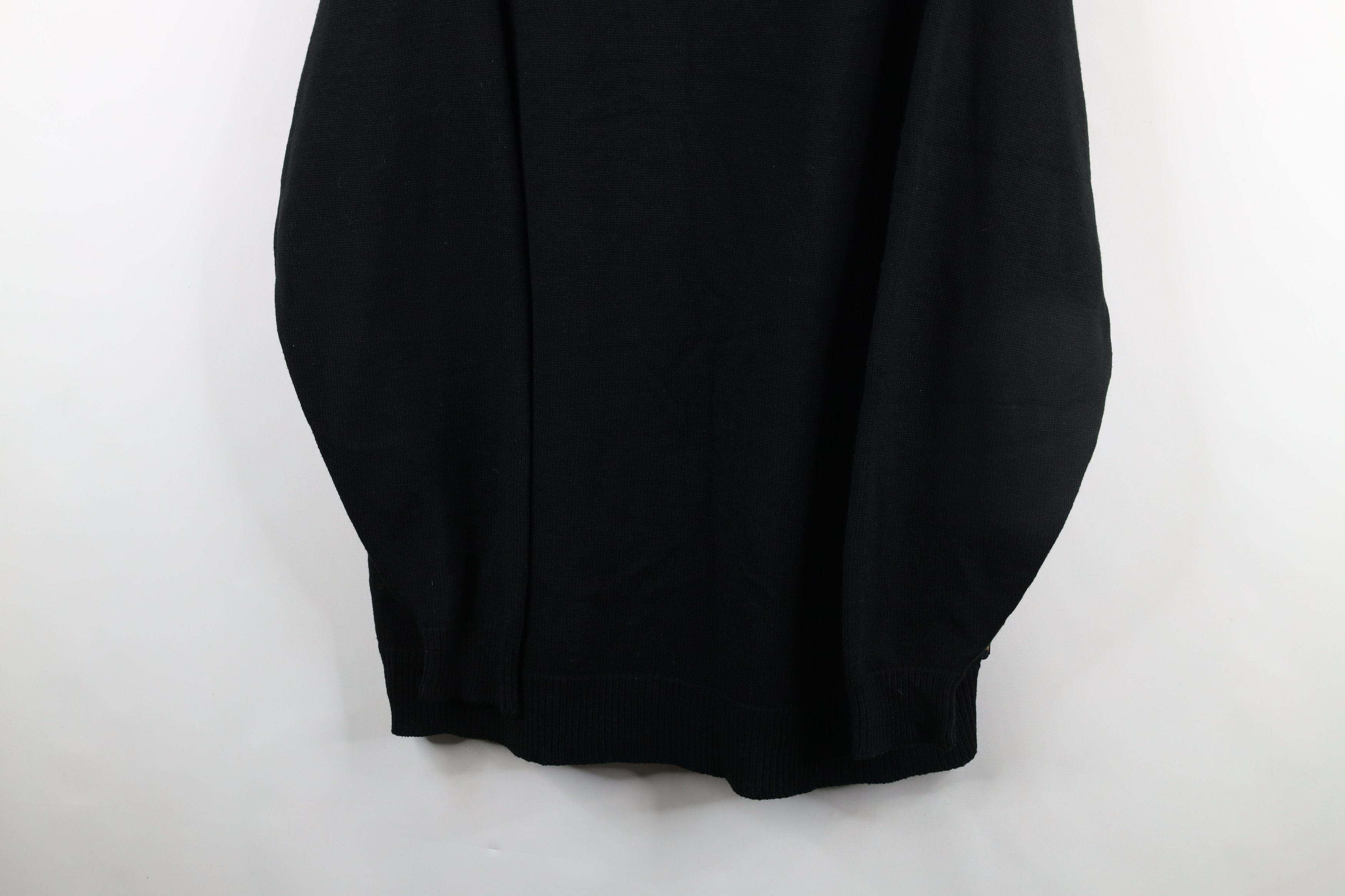 Vintage Vintage 90s Streetwear Fit Knit Mock Neck Sweater Black Size US XXL / EU 58 / 5 - 3 Thumbnail