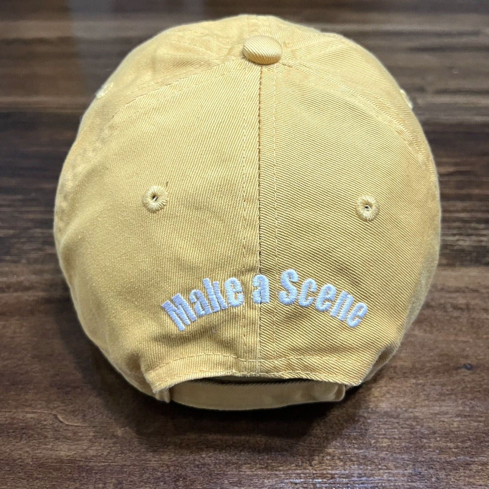 OAMC Litteer Films Hat Cap Yellow Mens Dad Baseball Cap Knit Cotton Adjustable One Size Size ONE SIZE - 3 Thumbnail