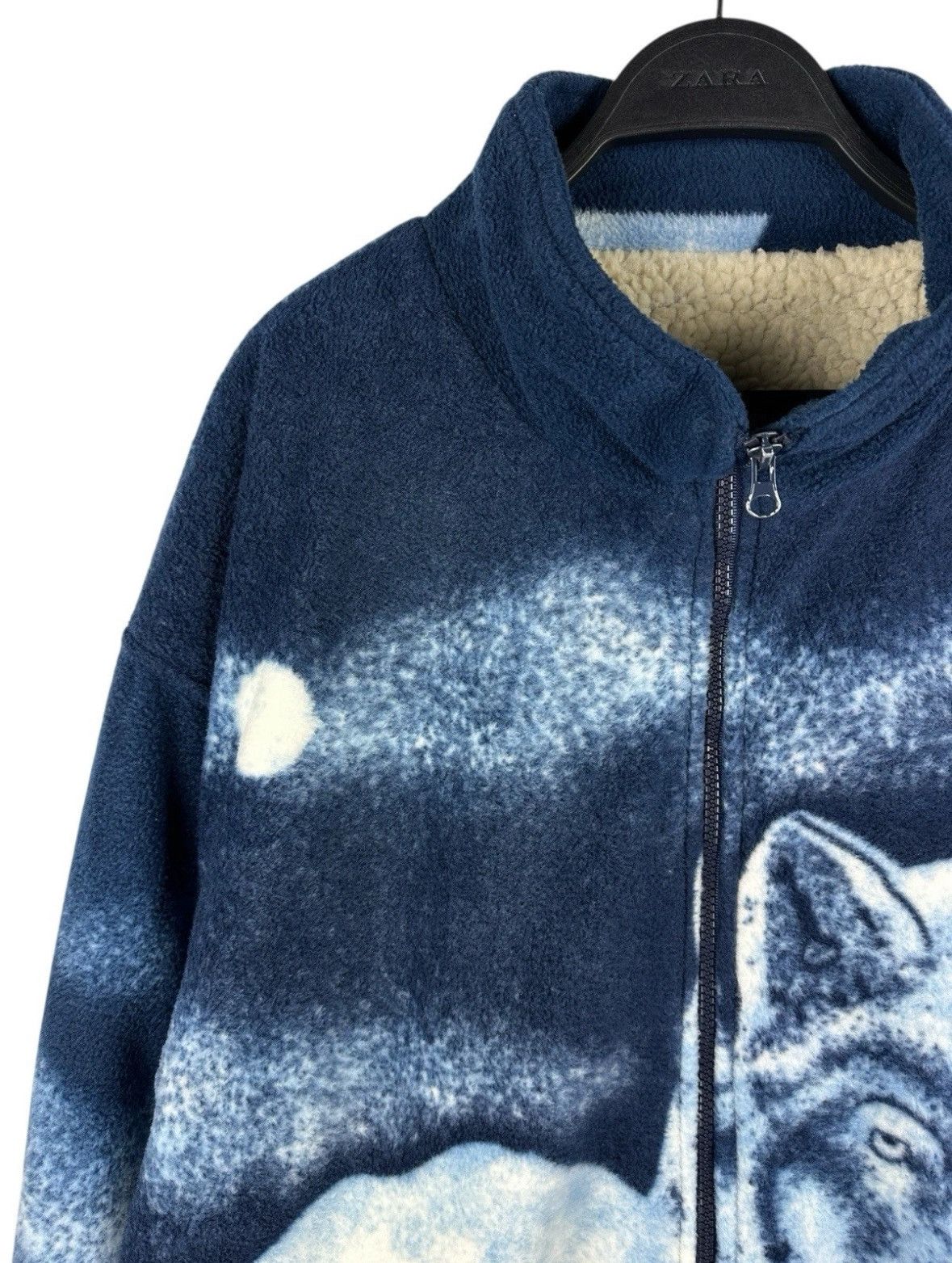 Other Vintage Wolf Sherpa Fleece Jacket Art Animal All Over Print Size US XXL / EU 58 / 5 - 2 Thumbnail