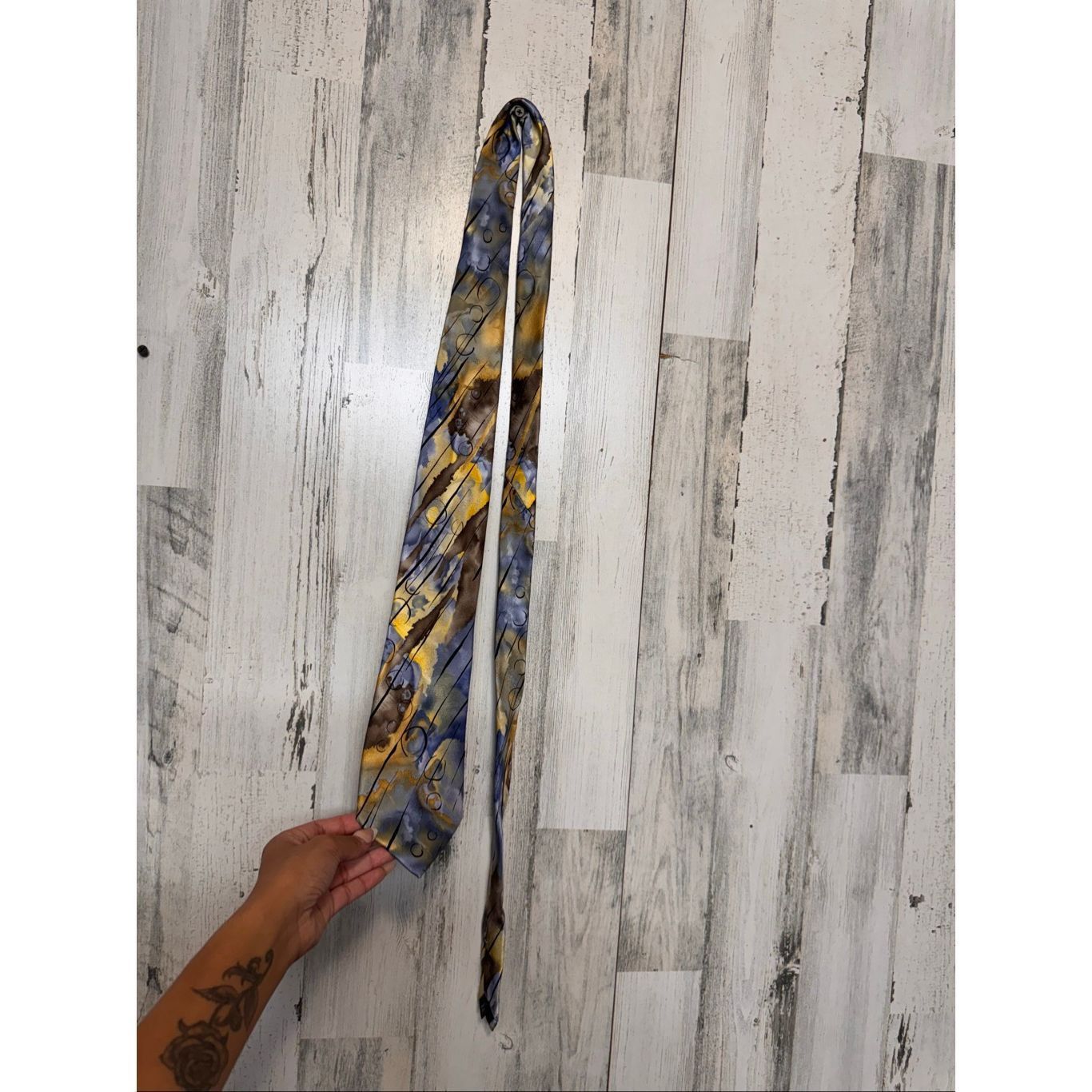 Pedro Garcia J. Garcia Silk Tie Wetlands I Collection 57 Abstract Pattern Size ONE SIZE - 3 Thumbnail