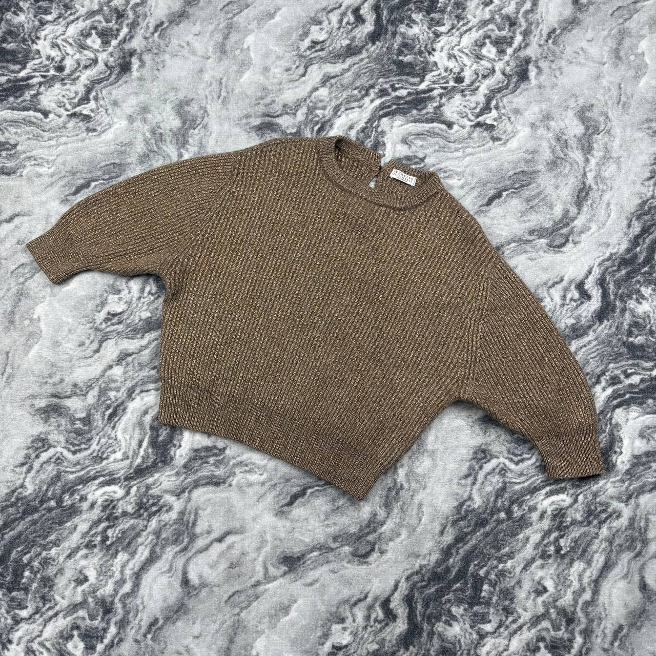 Brunello Cucinelli Brunello Cucinelli Sweater Cropped Silk/Cashmere/Viscose Size L / US 10 / IT 46 - 1 Thumbnail