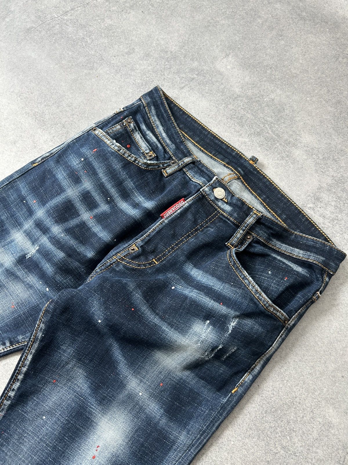 Dsquared2 Dsuqared2 Cut-Fit distressed skinny mens washed jeans Size US 31 - 3 Thumbnail