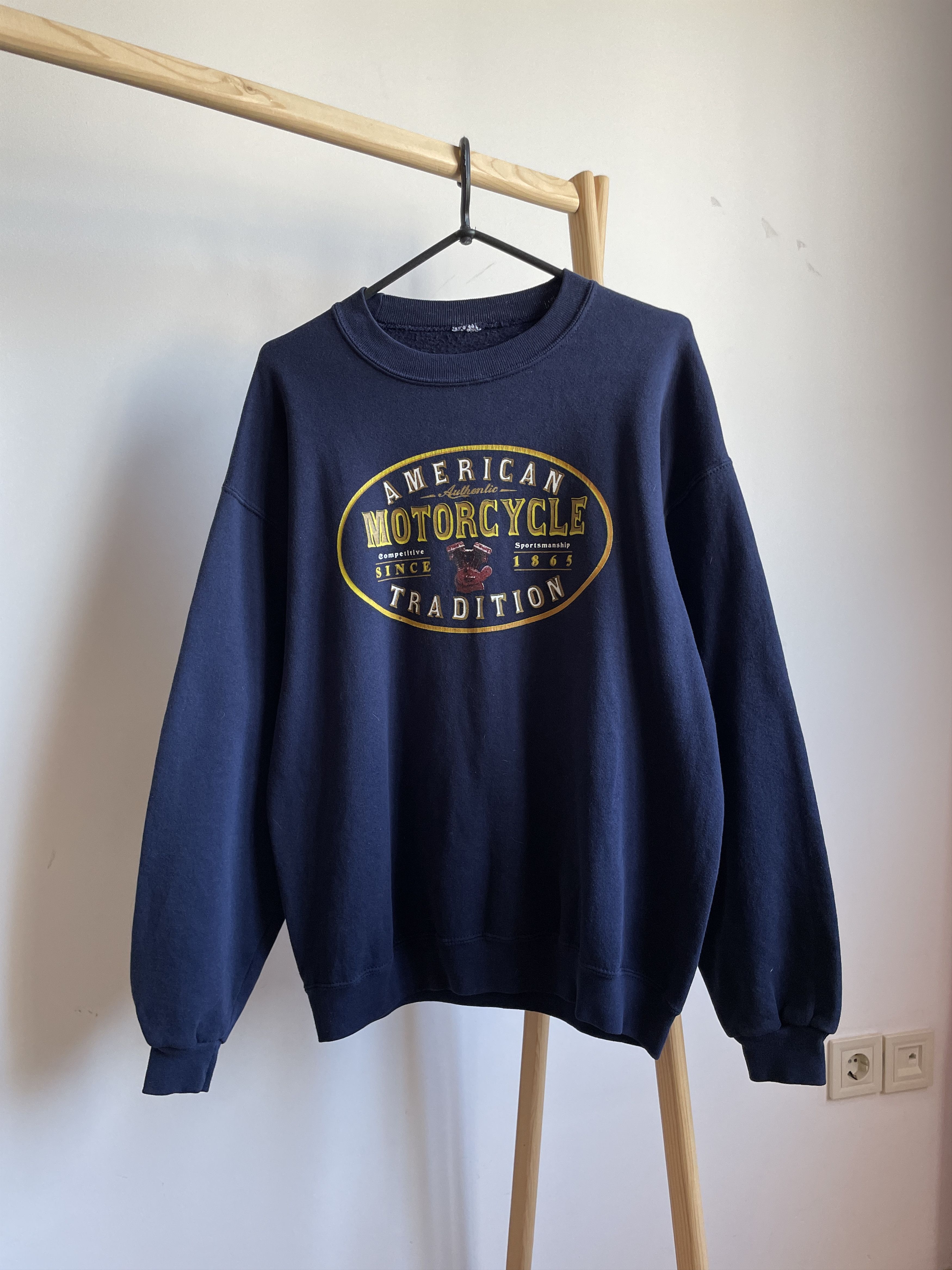 American Apparel American Motorcycle Tradition Vintage 90's Sweatshirt Size L Size US L / EU 52-54 / 3 - 1 Thumbnail
