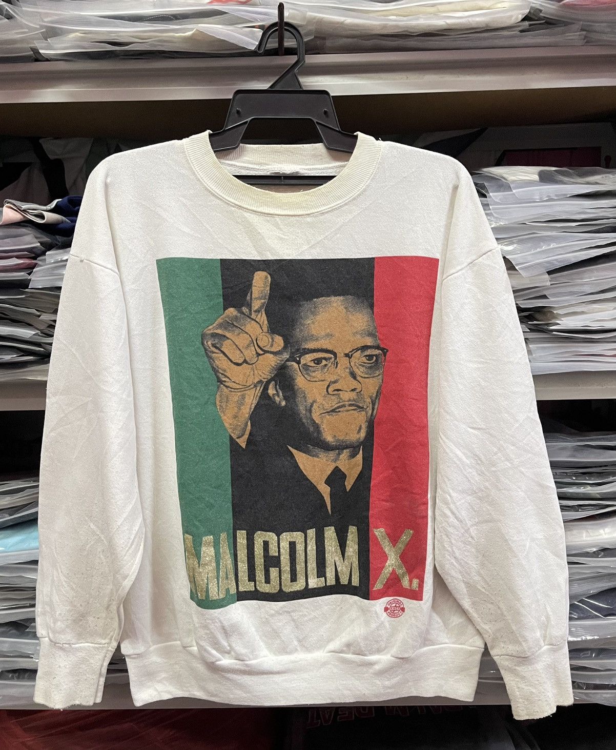 Vintage Vintage 90s Malcom X Sweatshirt🔥🔥🔥 Size US L / EU 52-54 / 3 - 1 Thumbnail