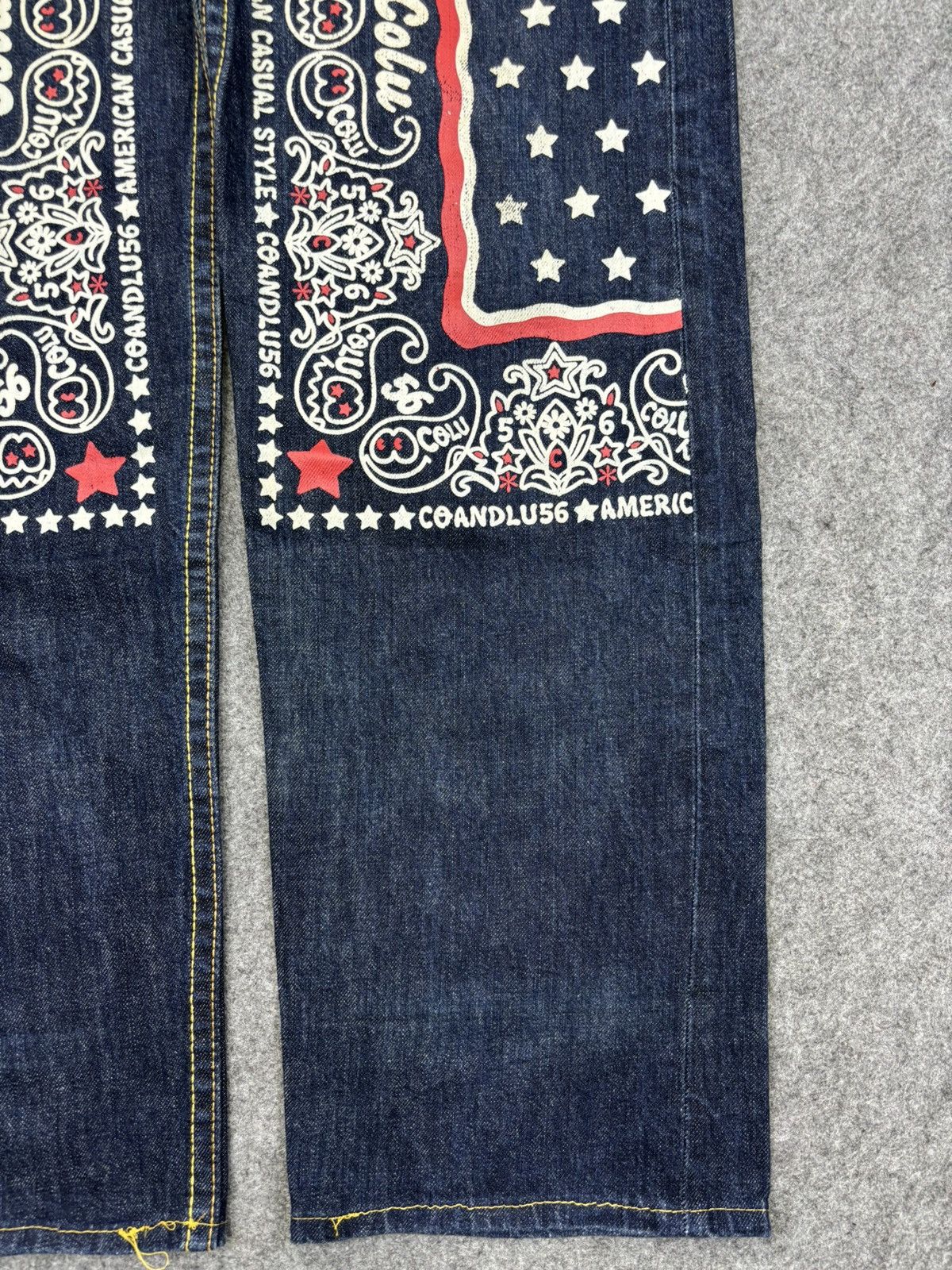 Japanese Brand CO&LU Japan Paisley Print Biker Denim F740 Size US 32 / EU 48 - 7 Thumbnail