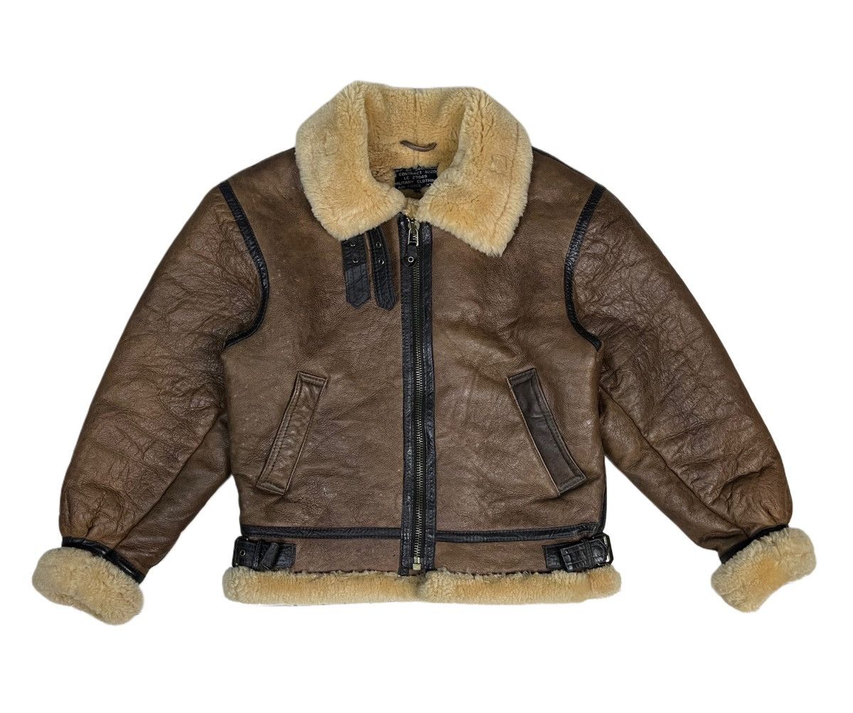 Vintage Vintage B-3 Sheepskin Leather Coat Shearling Sherpa Jacket Size US S / EU 44-46 / 1 - 1 Thumbnail