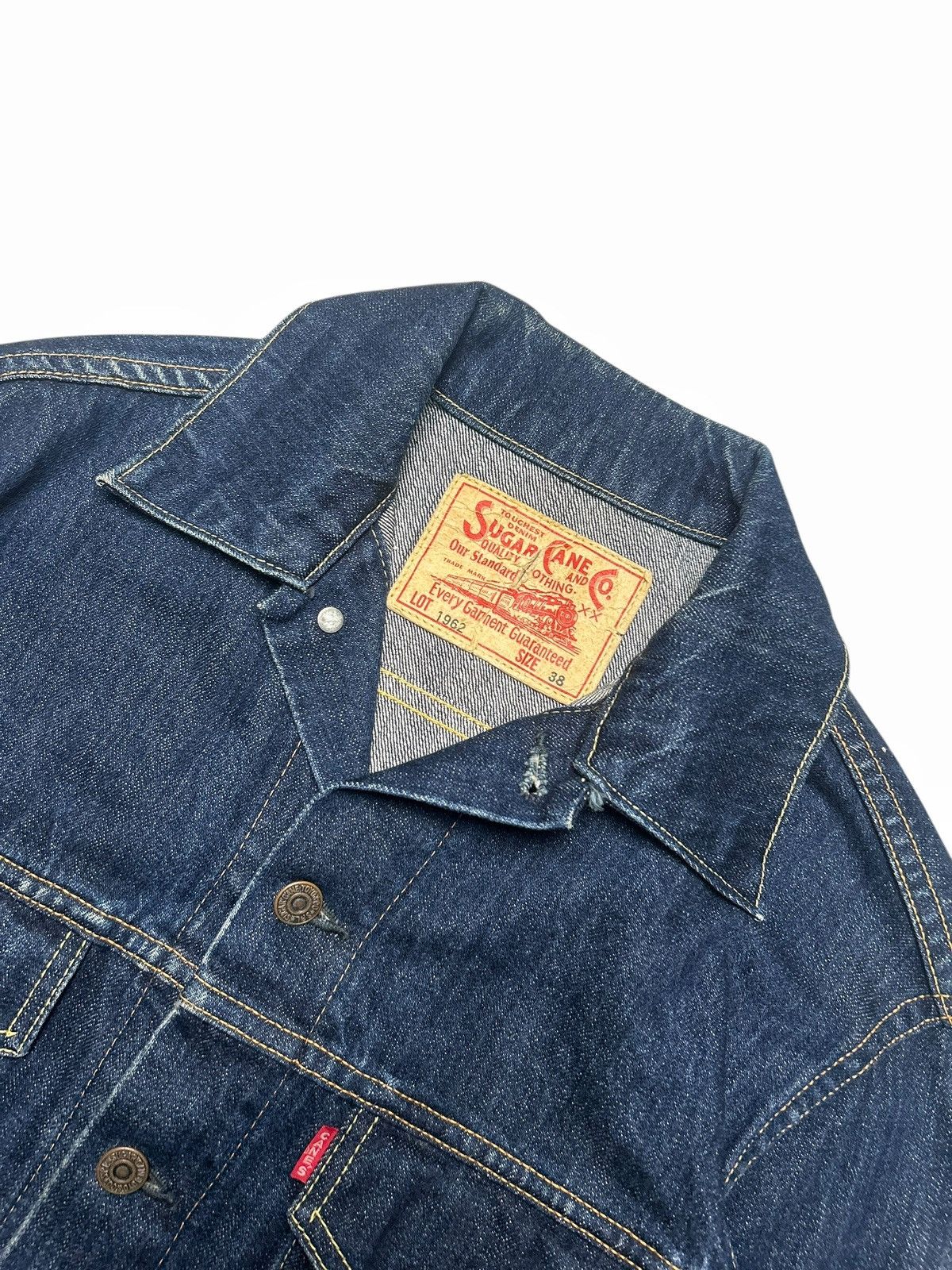 Sugar Cane × Toyo Enterprises Sugarcane 14.25Oz Denim Trucker Jacket Type 3 Model 1962 Size US M / EU 48-50 / 2 - 8 Thumbnail