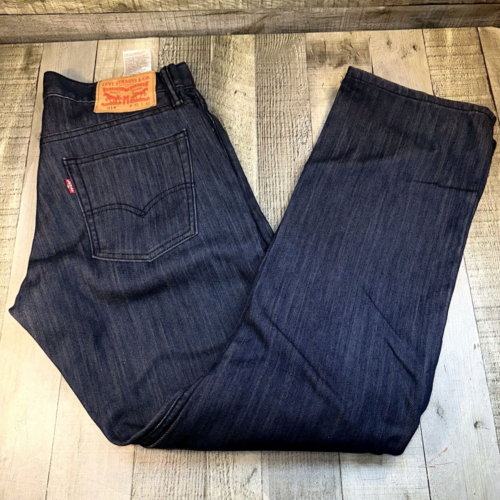 Levi's Levi's 505 Jeans - Regular Straight, Size 34, Blue, Denim, Mid Rise, Zipper, Cotton Blend, Machine Washable, Inseam 30, Dark Wash, Men Size US 34 / EU 50 - 3 Thumbnail