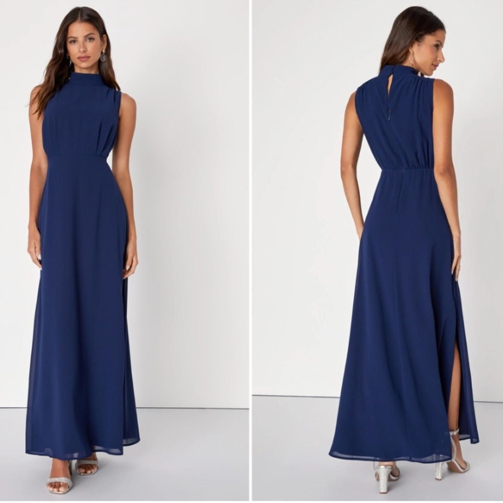Lulus LULU's Elegant Sophisticated Wedding Bridesmaid Flowy Maxi Size L / US 10 / IT 46 - 4 Thumbnail