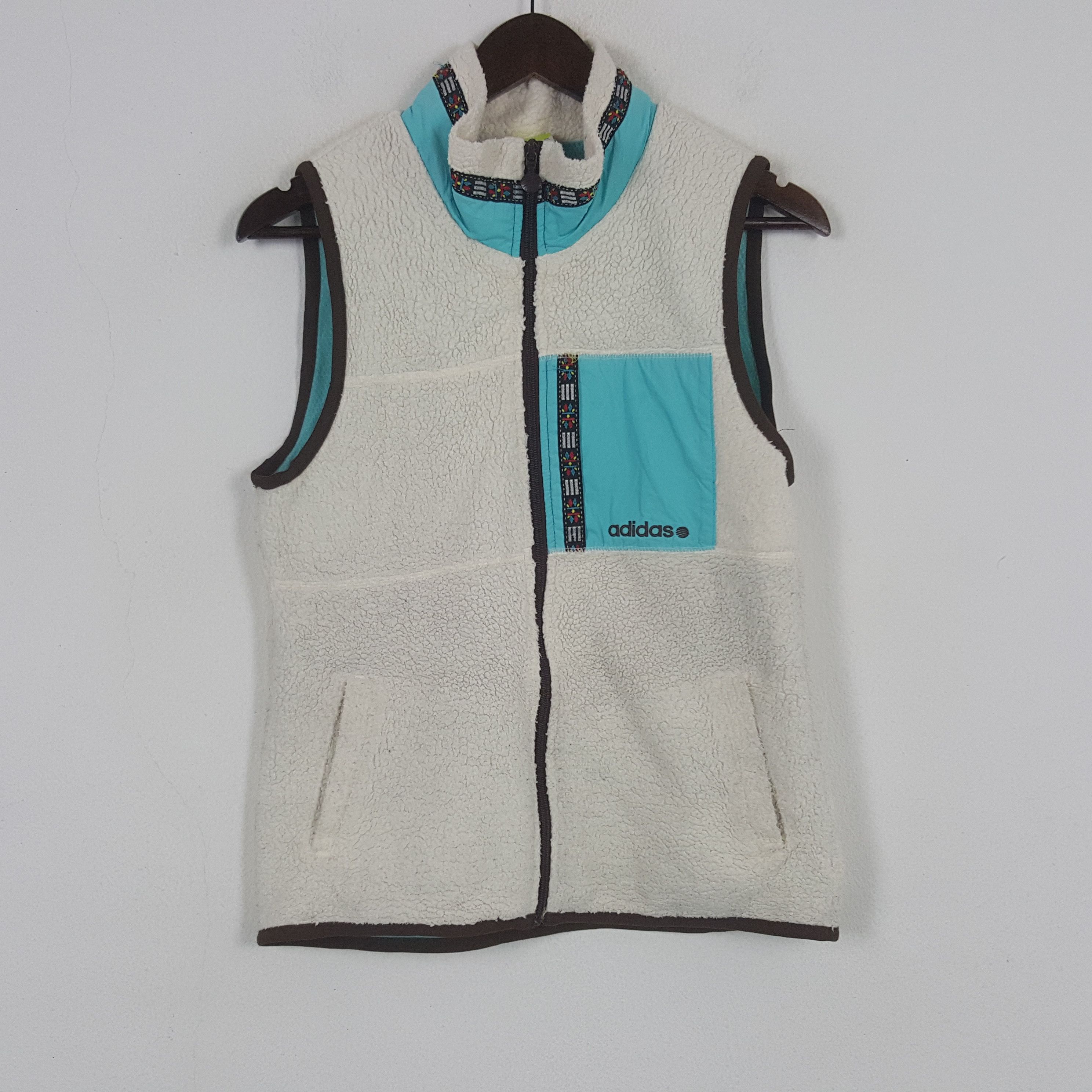 Adidas × Vintage Vintage Adidas Custom Logo Sherpa Vest Size M / US 6-8 / IT 42-44 - 3 Thumbnail