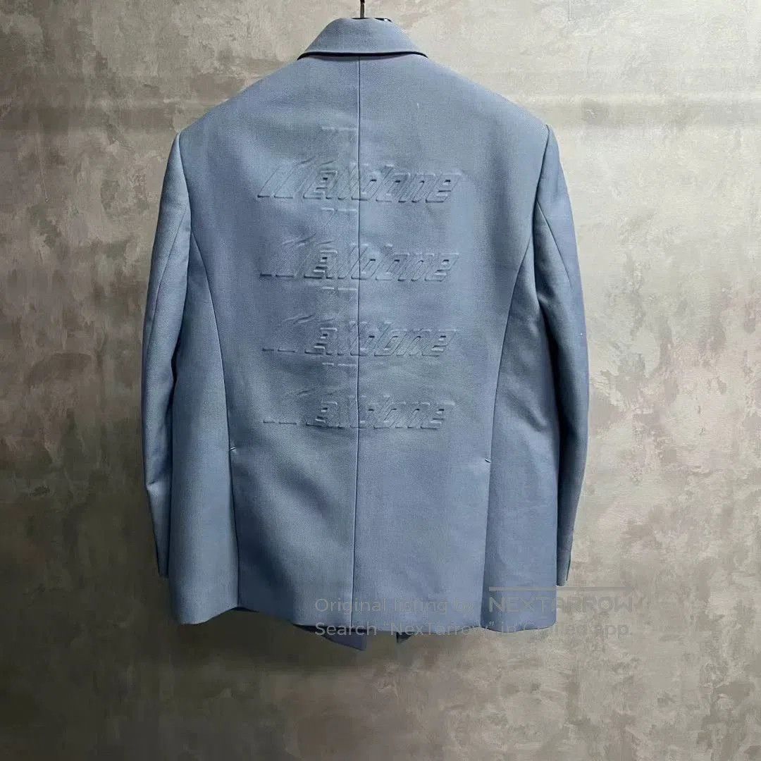 Anonymous Club we11 done textured blue blazer for men. Size US M / EU 48-50 / 2 - 2 Thumbnail