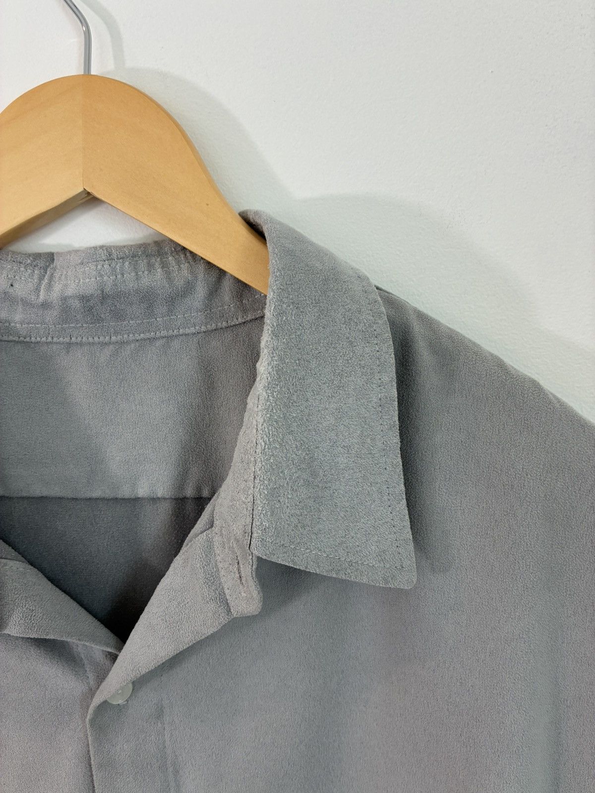Vintage Vintage SUEDE Faded Button Down Leather Shirt Size US XXL / EU 58 / 5 - 4 Thumbnail