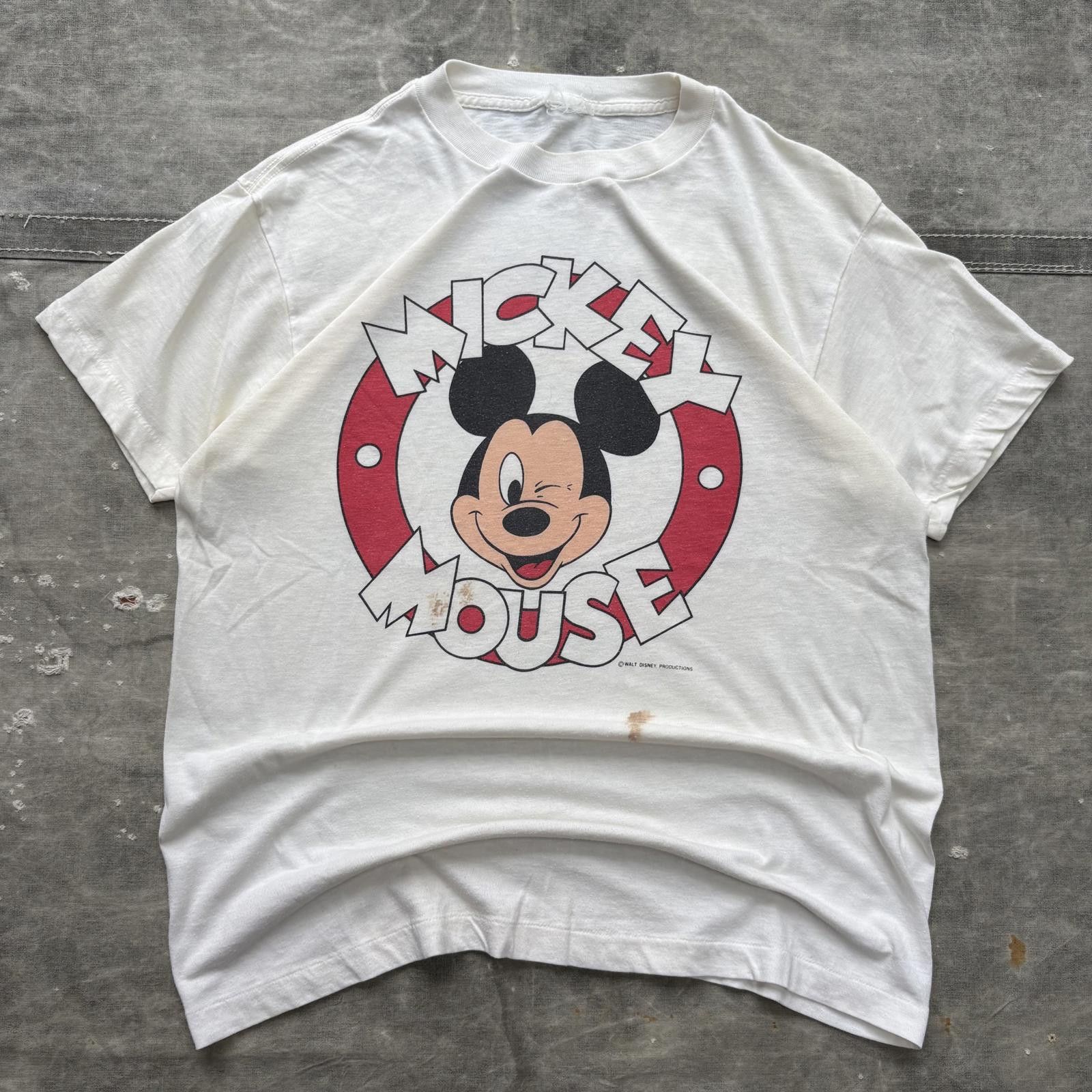 Disney × Mickey Mouse × Vintage Vintage Rare 70s Mickey Mouse Disney Cartoon Unique Shirt Size US M / EU 48-50 / 2 - 1 Thumbnail