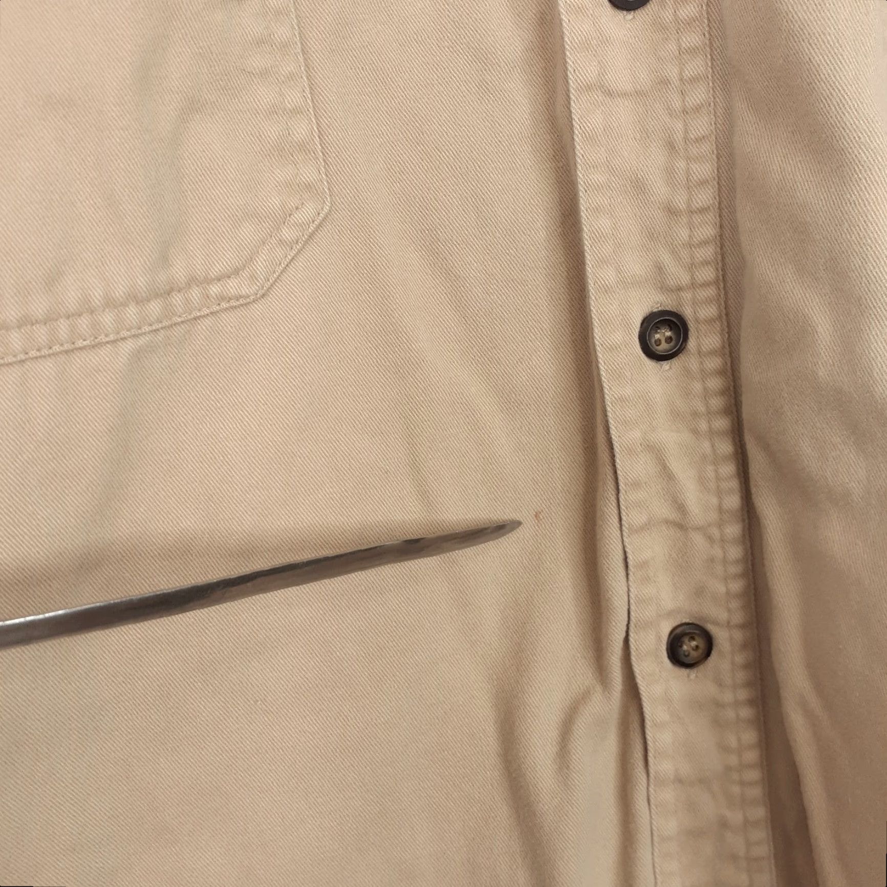 Express Mountain Express Shirt L Medium Regular Men Beige Cotton Lined Button-Up Shacket Long Sleeve Vintage? No Size US L / EU 52-54 / 3 - 3 Thumbnail