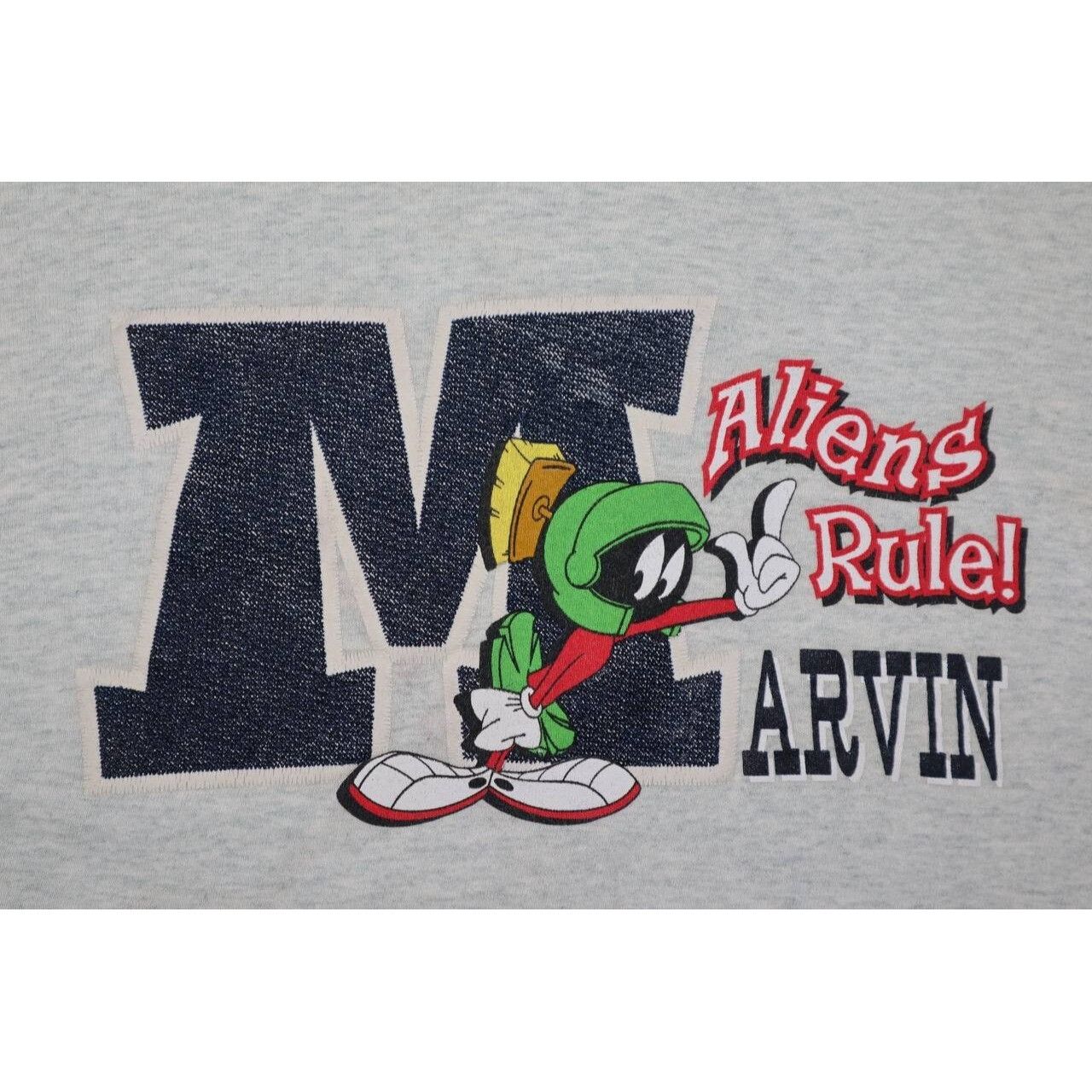 Vintage Vtg 90s Marvin the Martian Warner Bros Aliens Rule Crewneck Size US L / EU 52-54 / 3 - 4 Thumbnail