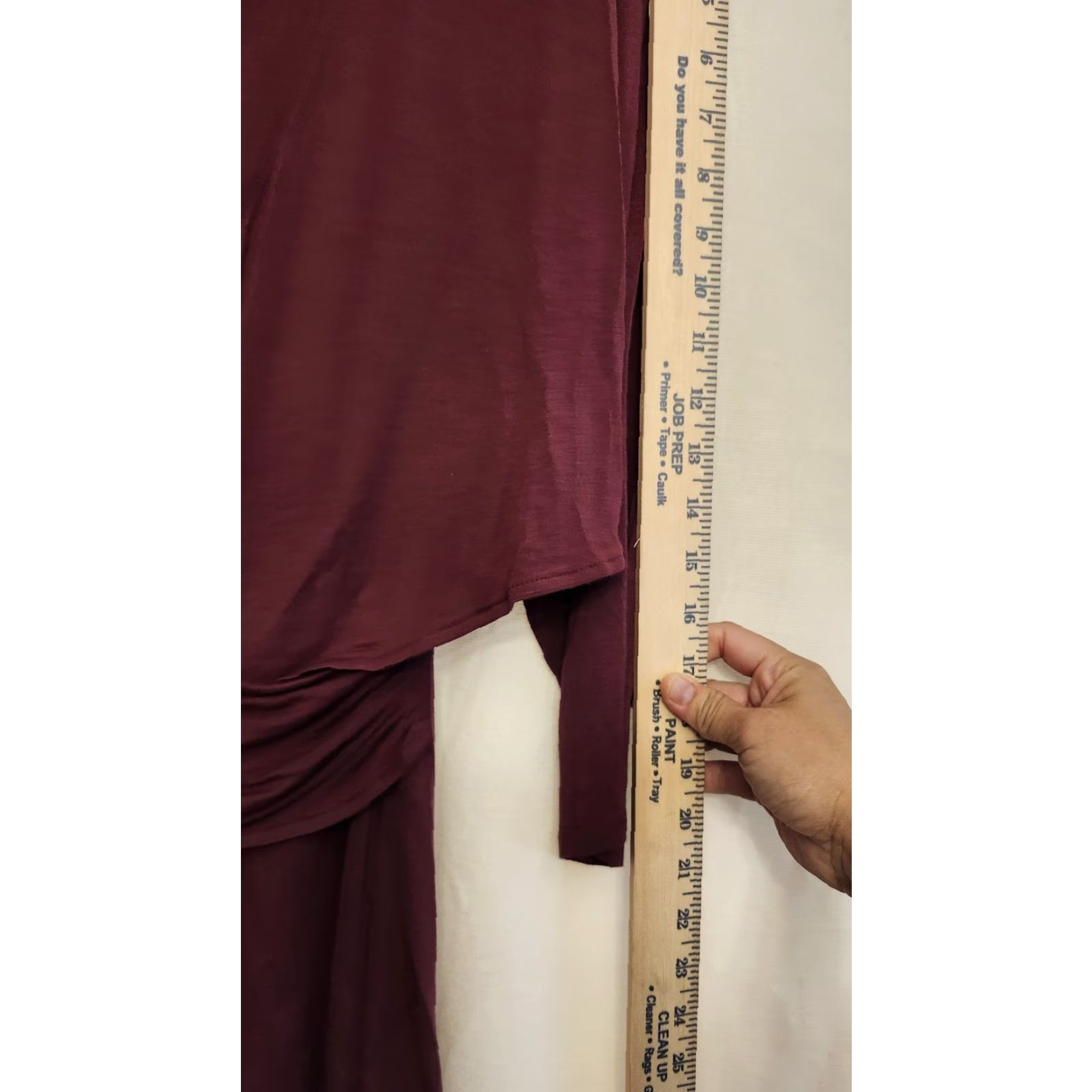 Vintage Lane Bryant Blouse Womens 18/20 Red V-Neck 3/4 Sleeve Tunic Top Adult Plus Size Size XXL / US 16-18 / IT 52-54 - 4 Thumbnail