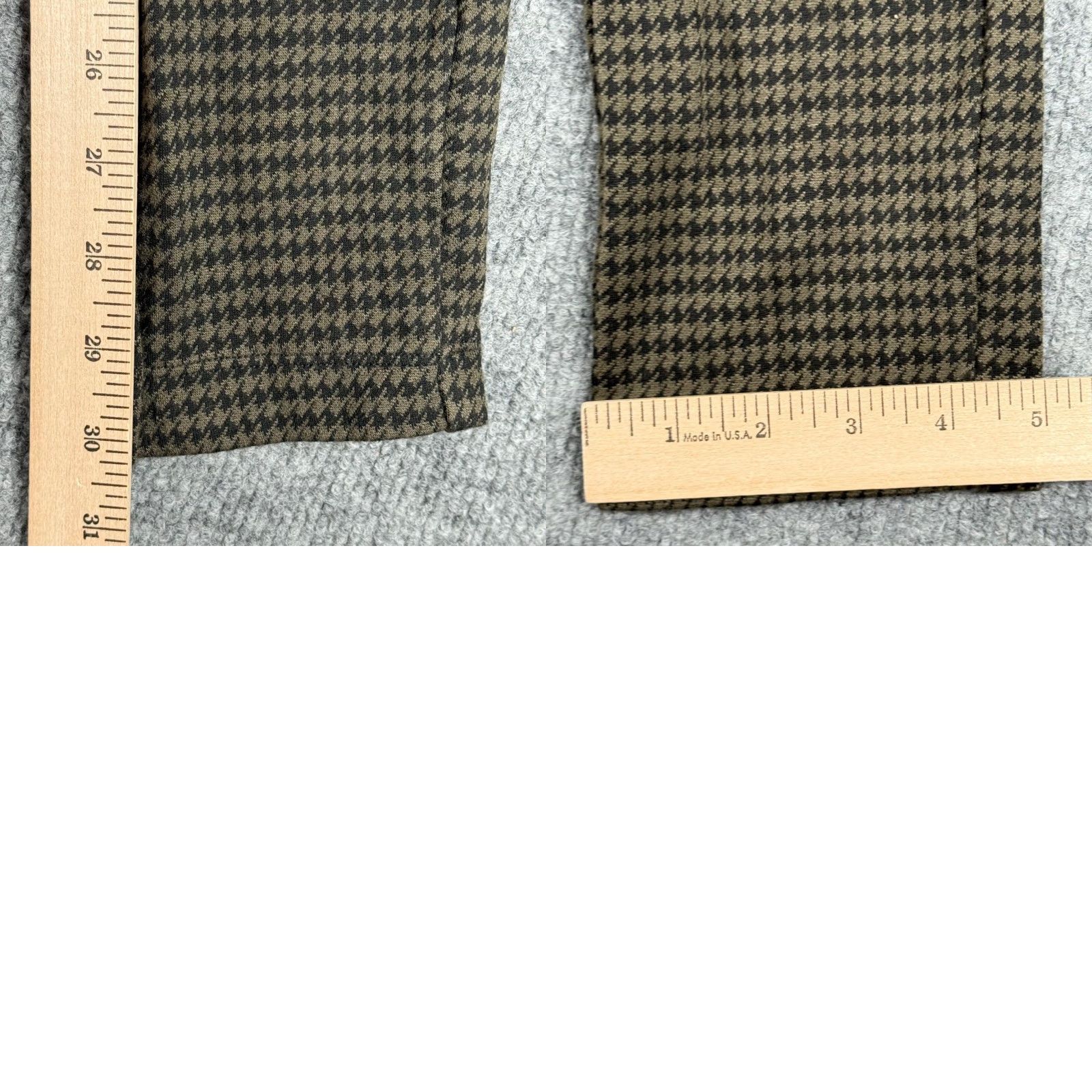 Vintage Tahari Houndstooth Green Black Stretch Workwear Pants Small 29x30 Office Preppy Womens Dress Pants Size 28" / US 6 / IT 42 - 8 Thumbnail