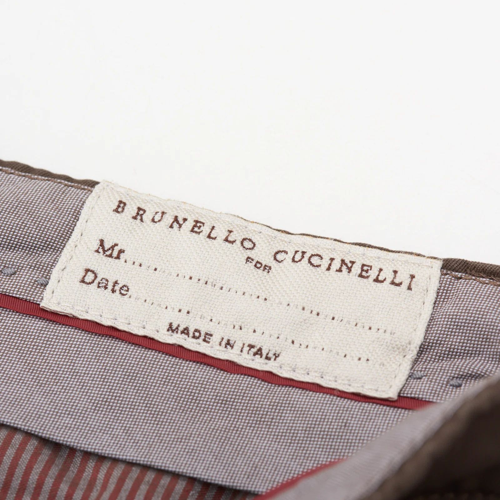 Brunello Cucinelli BRUNELLO CUCINELLI Brown Twill Cotton Single Pleated Pants Size US 38 / EU 54 - 7 Thumbnail