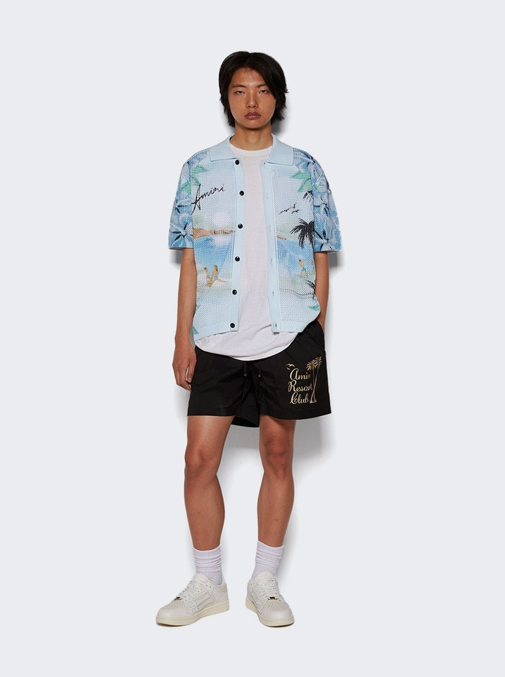 Amiri o1s1wg110725 Paradise Crochet Shirt in Multicolor Size US M / EU 48-50 / 2 - 2 Thumbnail