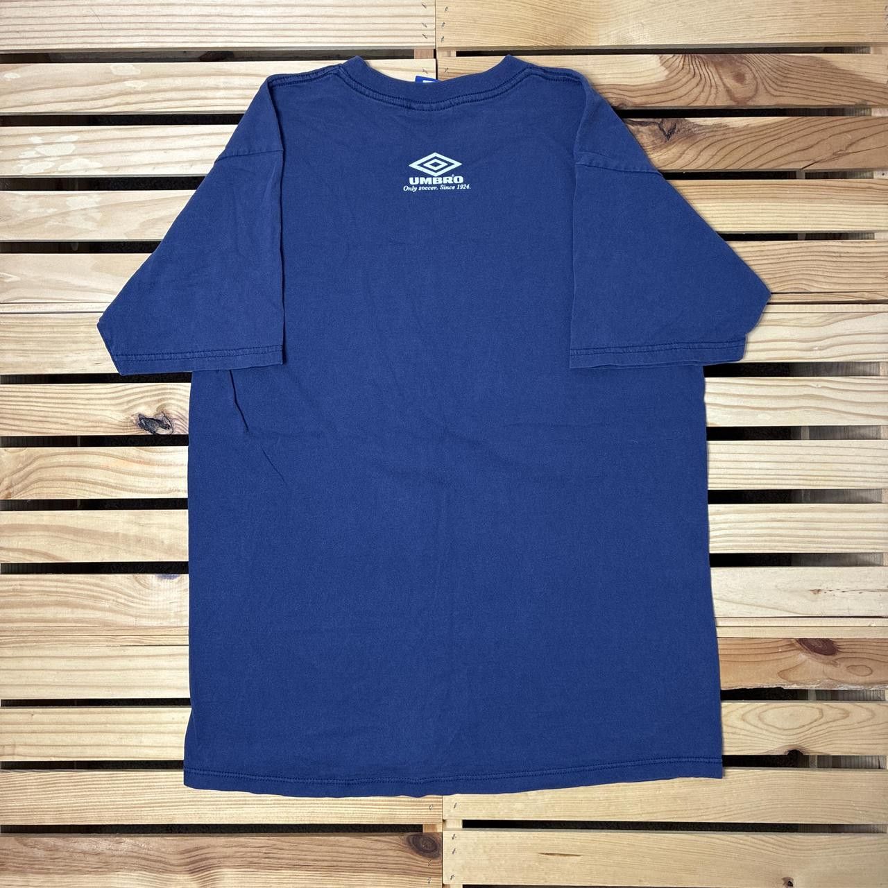 Umbro Vintage Umbro Navy Blue Soccer Tee Size Large Size US L / EU 52-54 / 3 - 2 Thumbnail