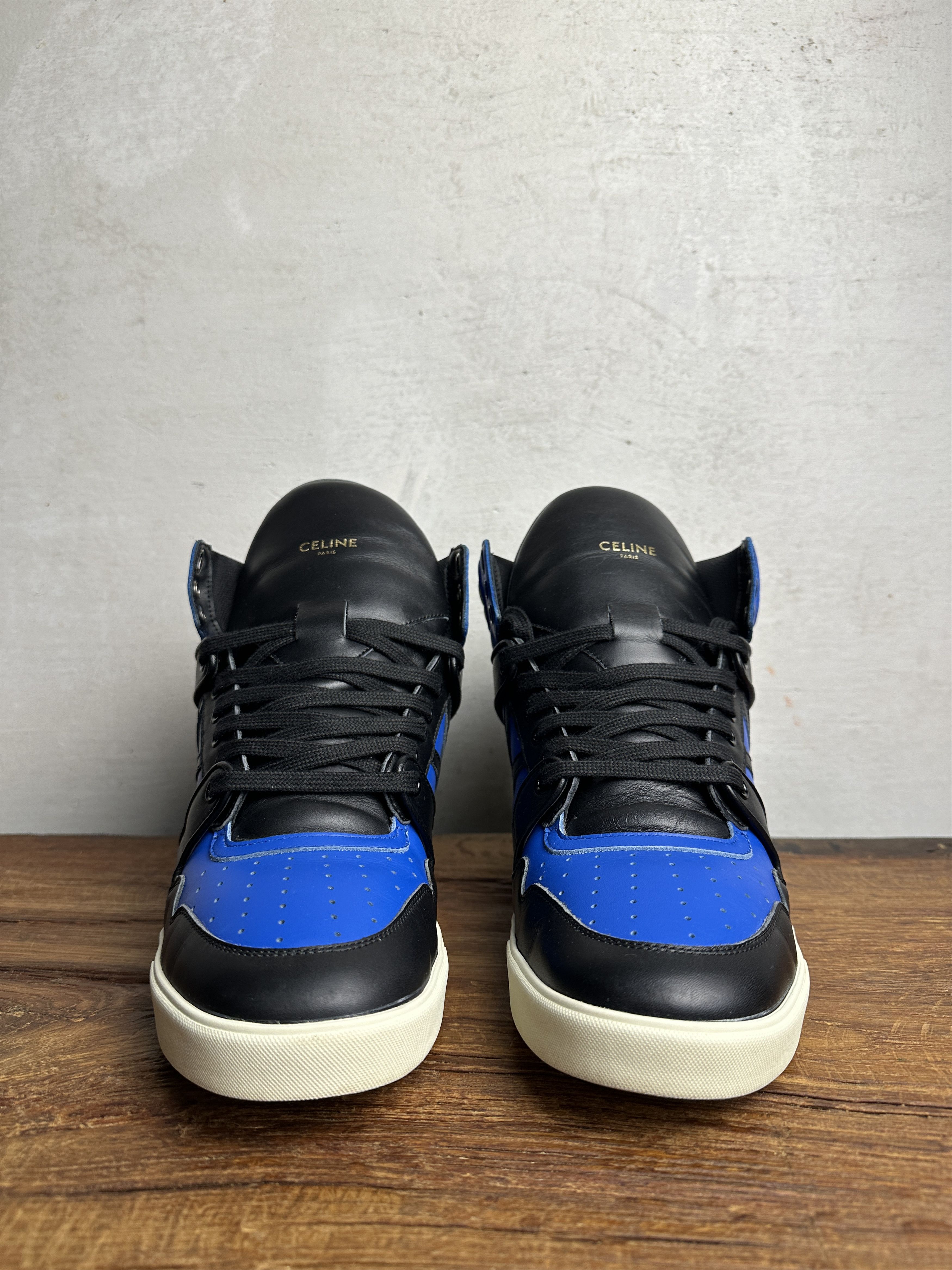 Celine Celine Celine Break Logo Leather Sneakers in Black Blue Size US 9 / EU 42 - 5 Thumbnail