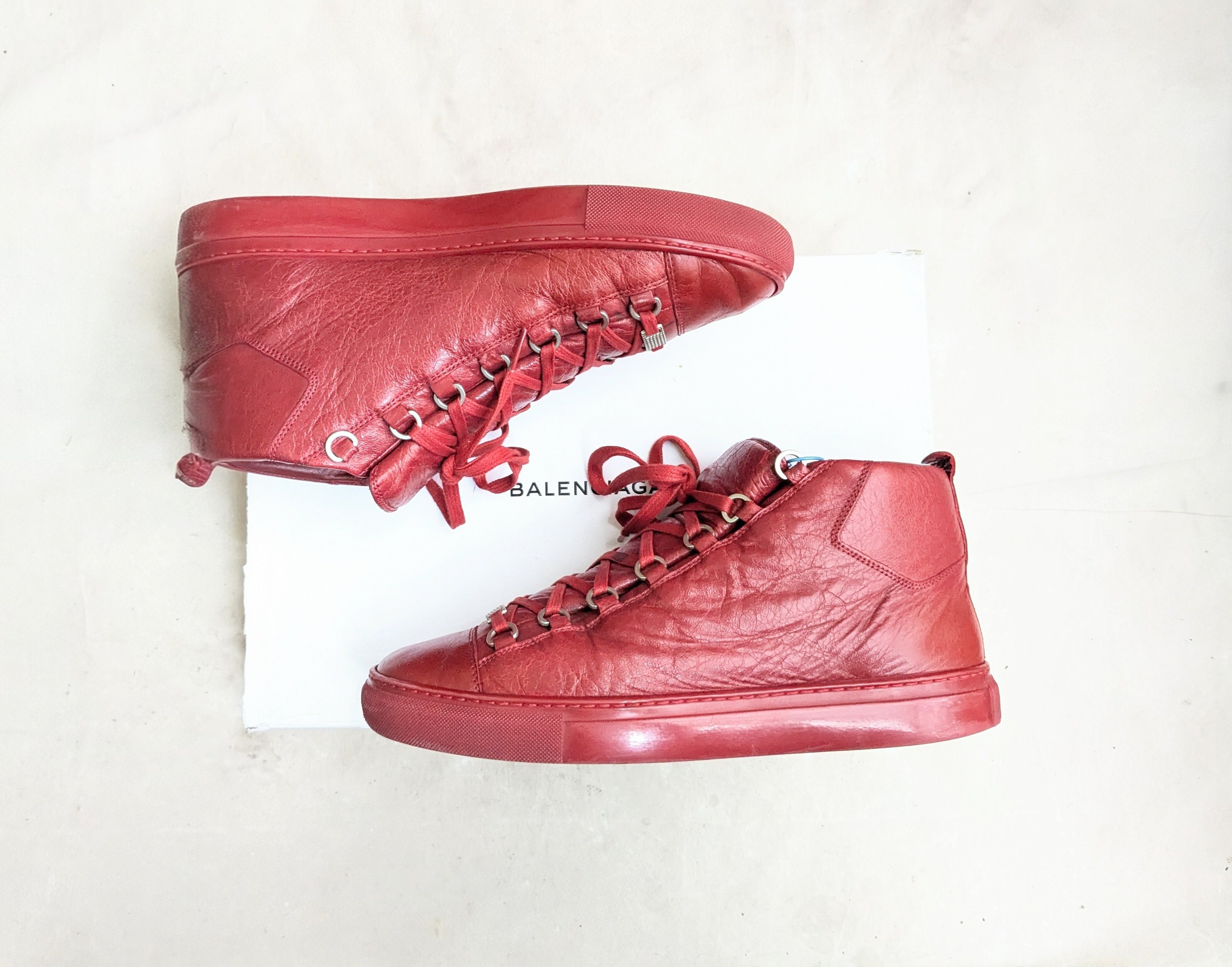 Balenciaga Balenciaga Arena Sneakers Red 10 High Tops Size US 10 / EU 43 - 1 Thumbnail