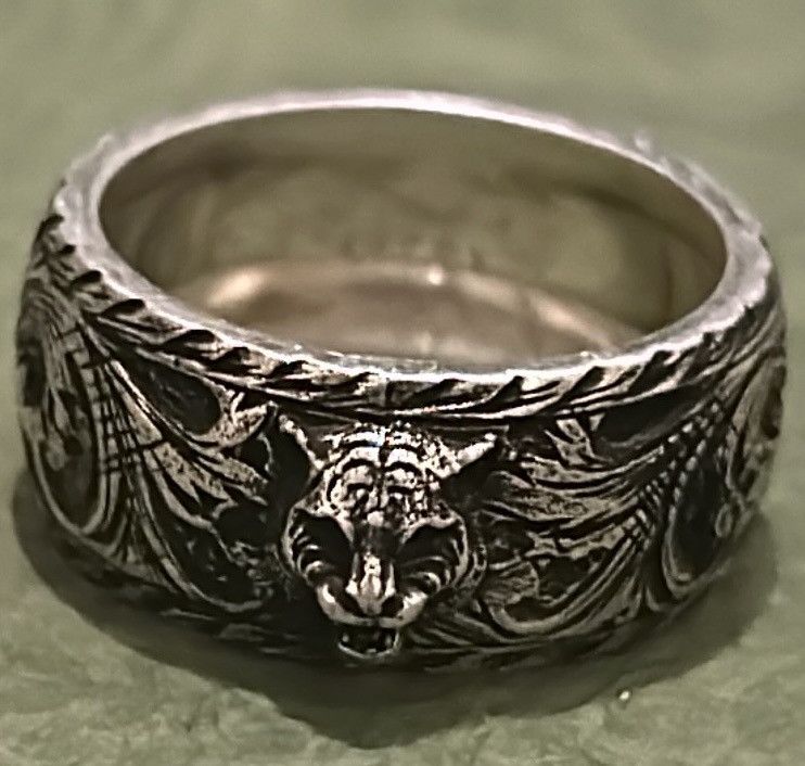 Gucci Gucci Feline Head Sterling Silver Ring Size ONE SIZE - 2 Thumbnail