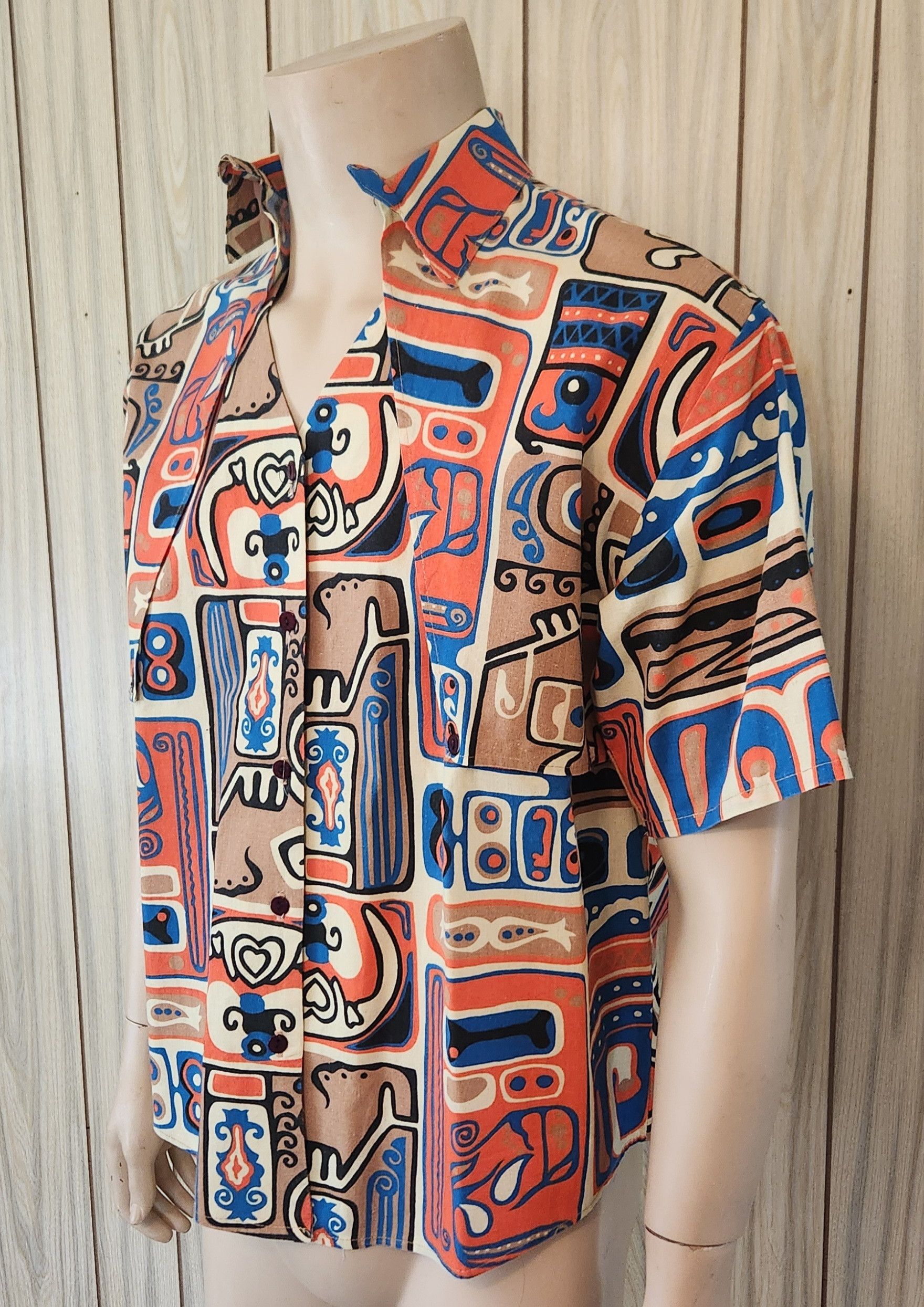 Vintage vintage shirt L wild Hawaiian Tiki men Size US L / EU 52-54 / 3 - 2 Thumbnail