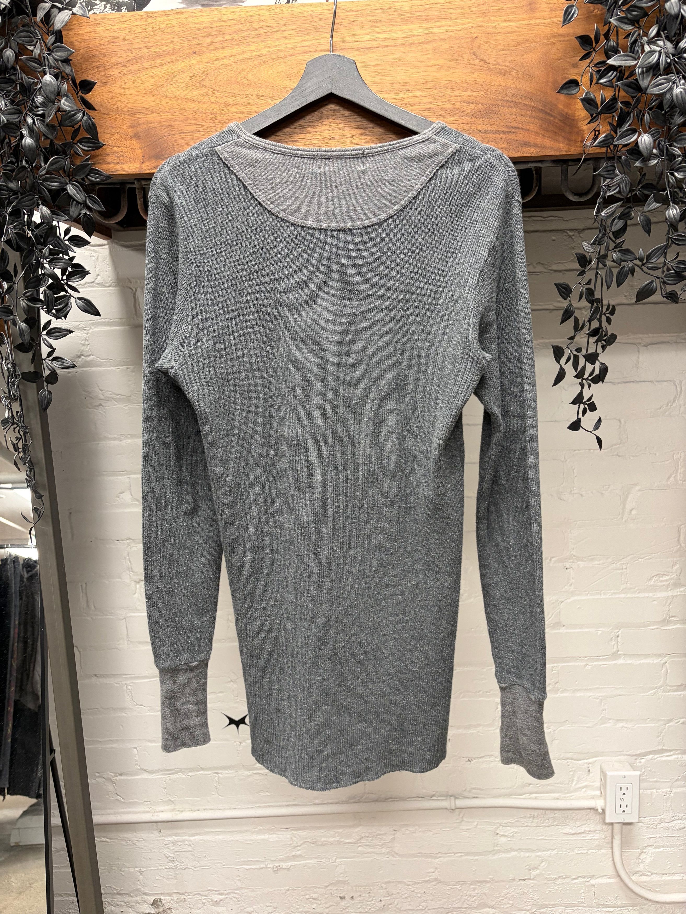 Yohji Yamamoto Yohji Yamamoto Pour Homme Thermal ‘Henley’ Assorted Button Long Sleeve Shirt Size US L / EU 52-54 / 3 - 4 Thumbnail