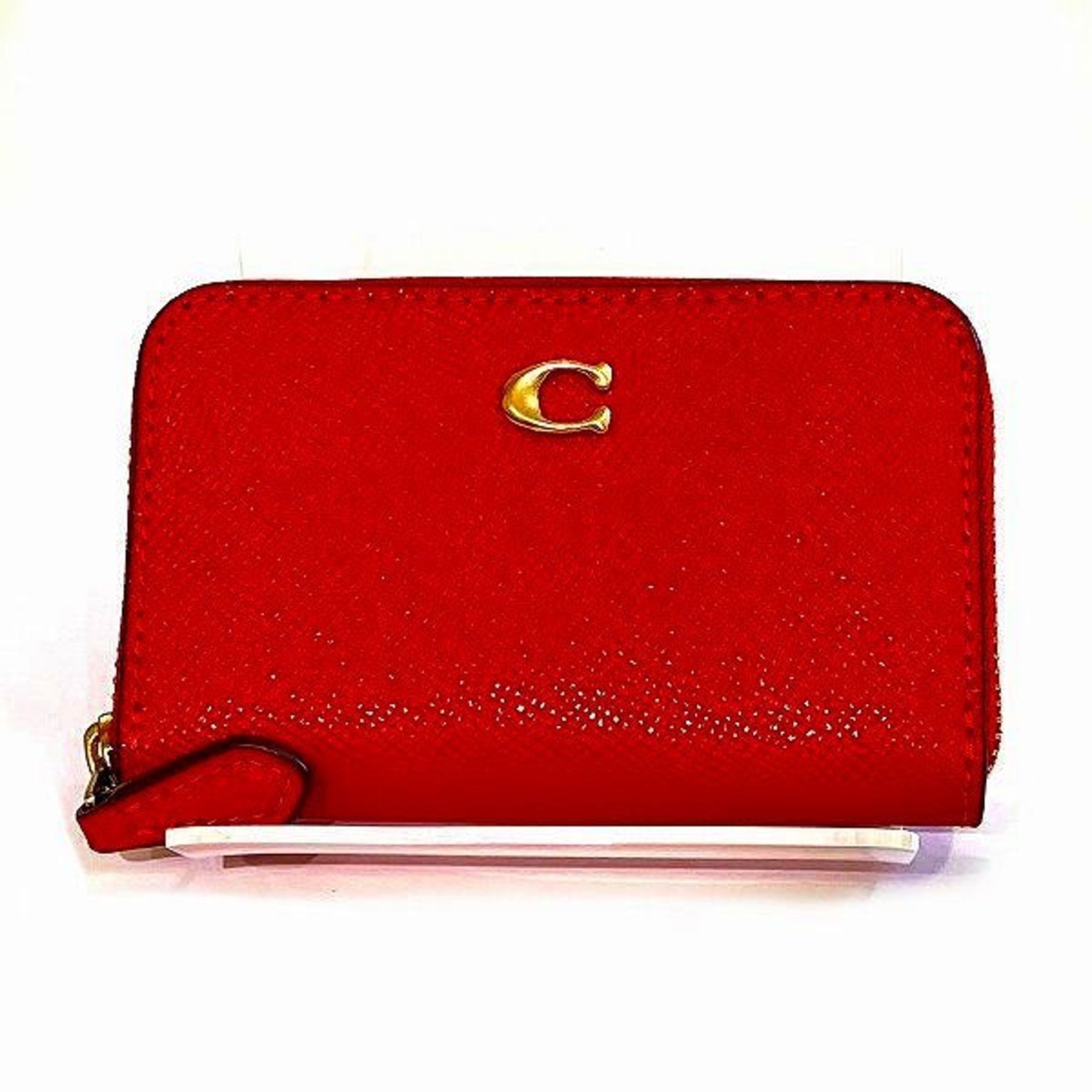 image of Coach C6723 Red Leather Wallet & Coin Case For Women in Red Color