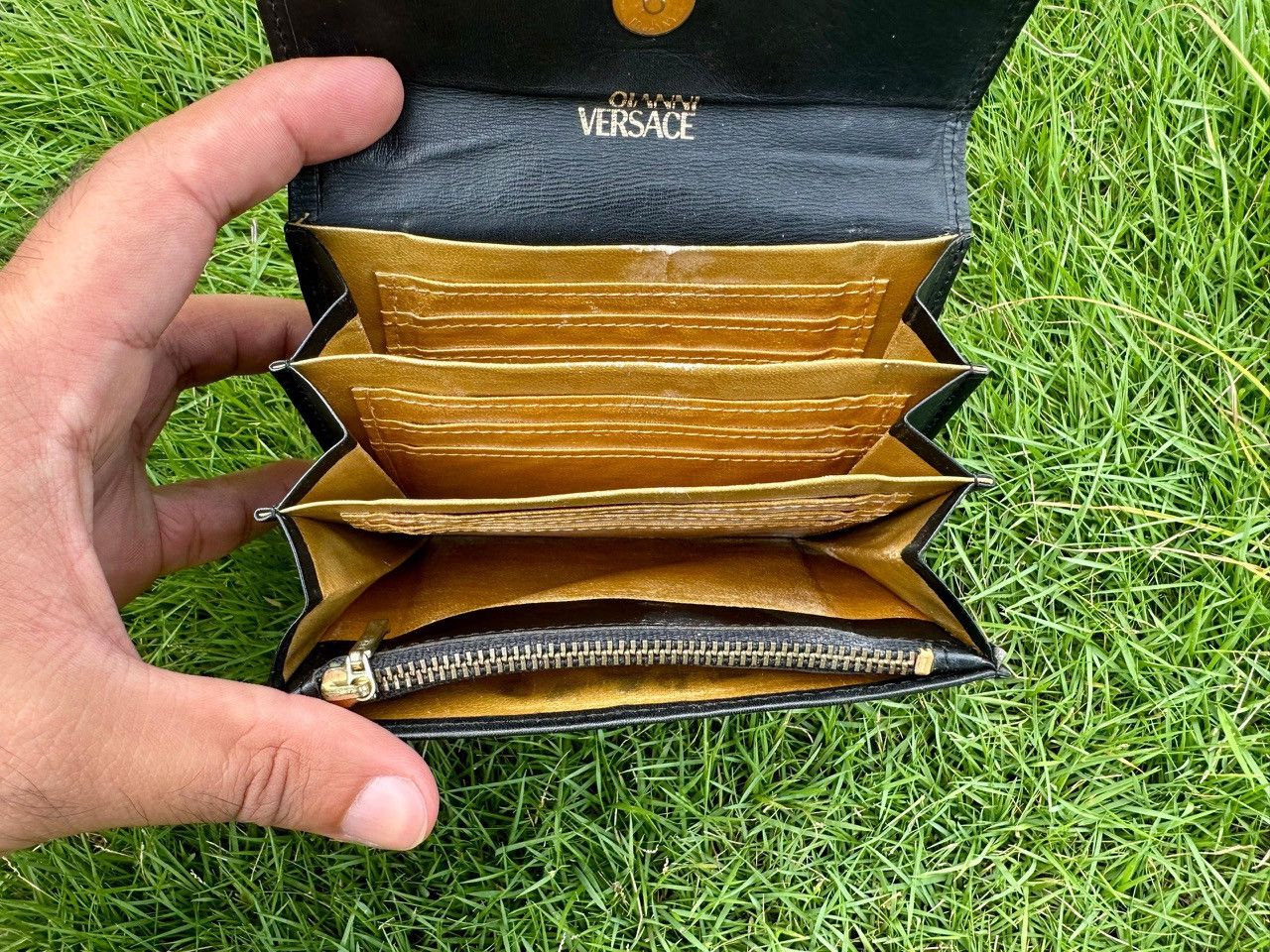 Versace Authentic Gianni Versace Baroque Leopard Print Wallet Size ONE SIZE - 5 Thumbnail