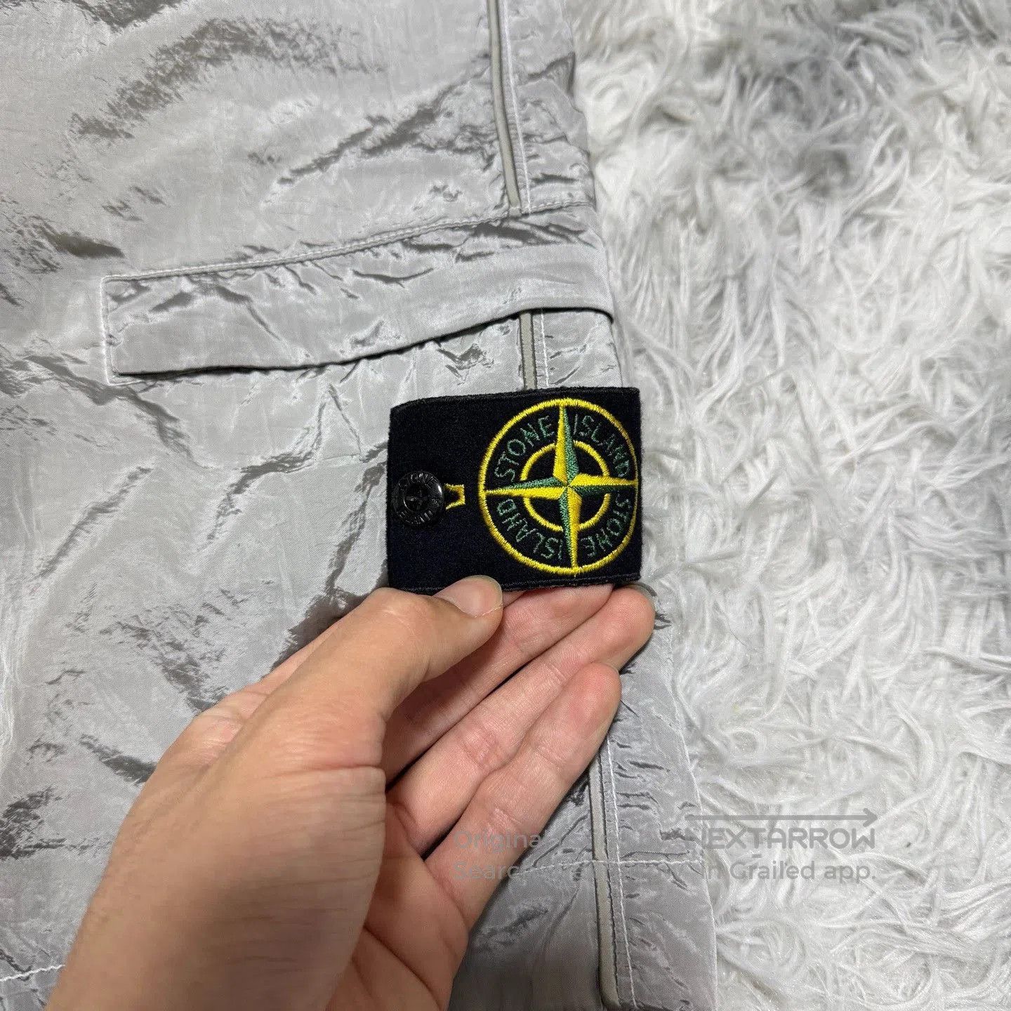 Stone Island Stone Island Metallic Nylon Silver Shorts W32. Size US 32 / EU 48 - 3 Thumbnail