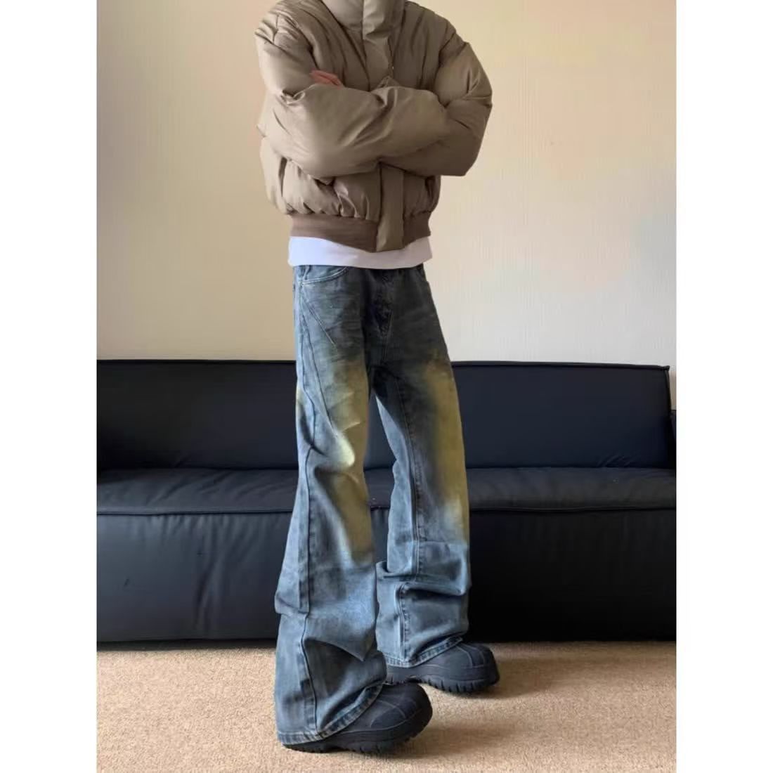 Japanese Brand × Jean Blue washed vintage distressed men's jeans y2k Size US 32 / EU 48 - 1 Thumbnail