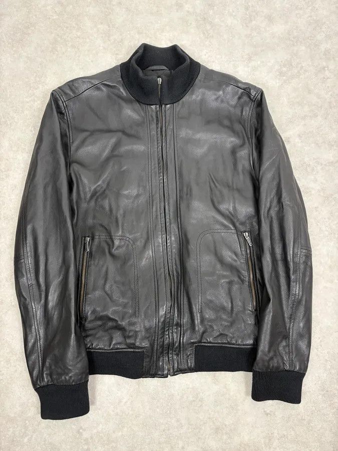 AW2006 Dirk Bikkembergs Black Premium Mafia Leather Jacket