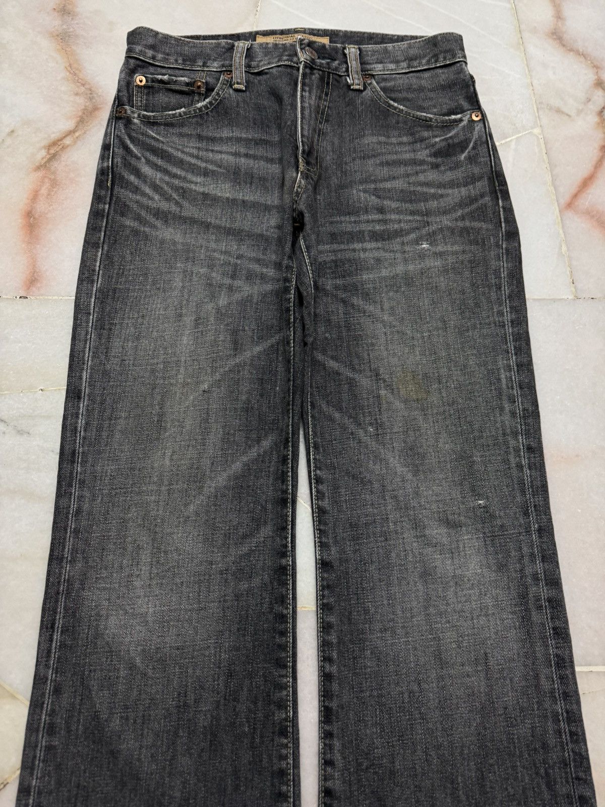 Japanese Brand 💥Regular Fit Boot Cut💥90s Uniqlo Sand Washed Distressed Size US 28 / EU 44 - 3 Thumbnail