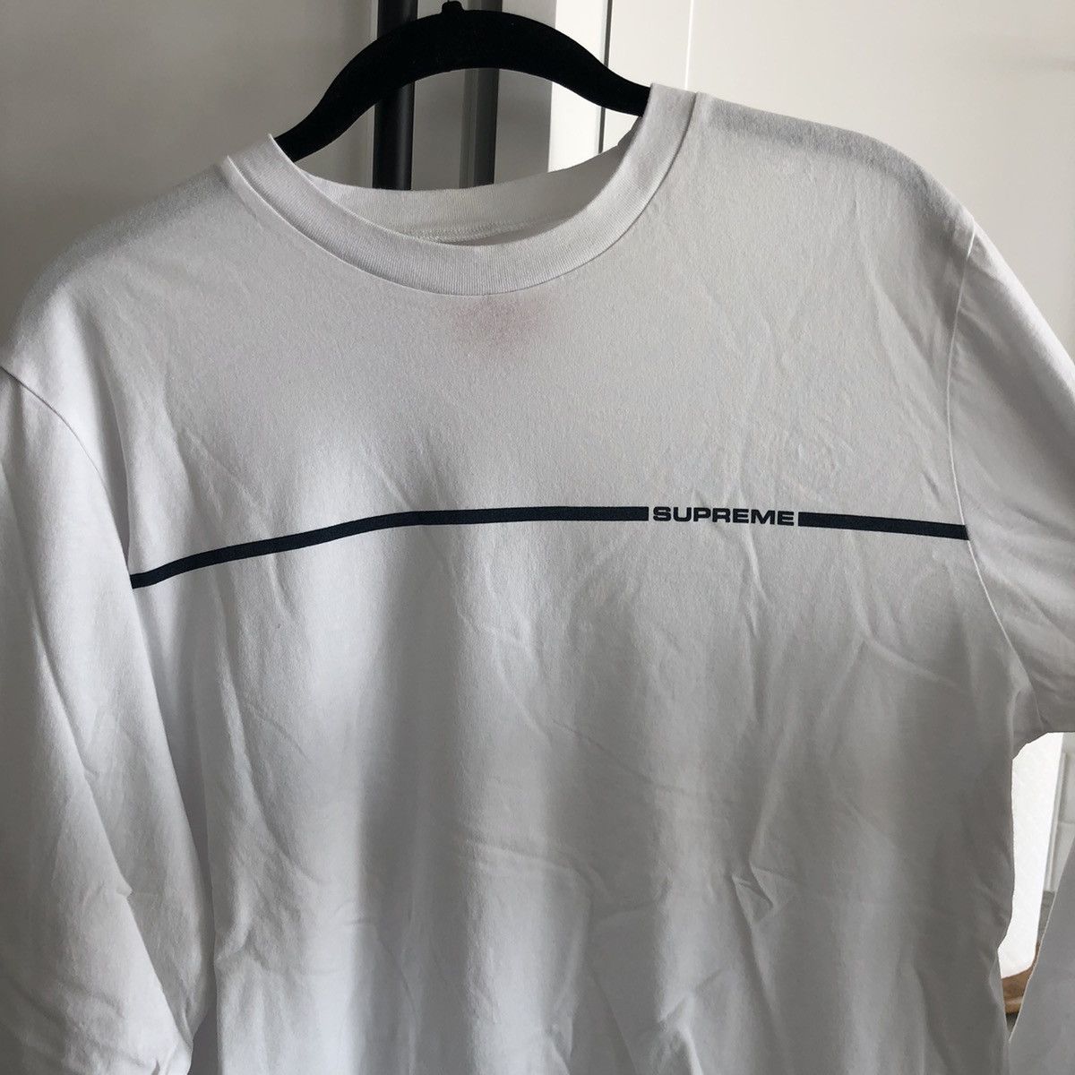 Supreme New Supreme Chest Stripe Tee LS Long Sleeve Shirt Medium Size US M / EU 48-50 / 2 - 3 Thumbnail