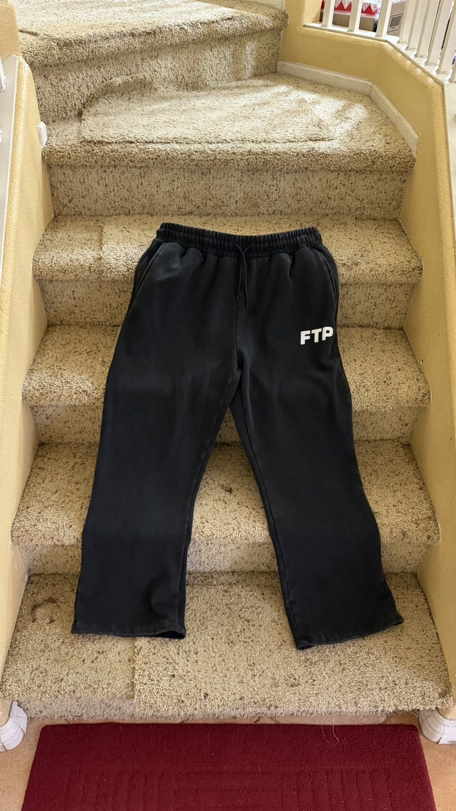 Fuck The Population FTP black overdyed sweat pants Size US 34 / EU 50 - 3 Thumbnail