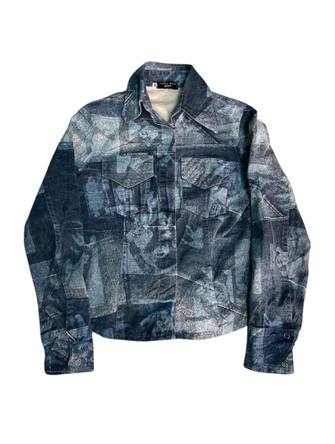 Japanese Brand Occhi Nerri Multicolour Face Denim Jacket Size US M / EU 48-50 / 2 - 1 Thumbnail