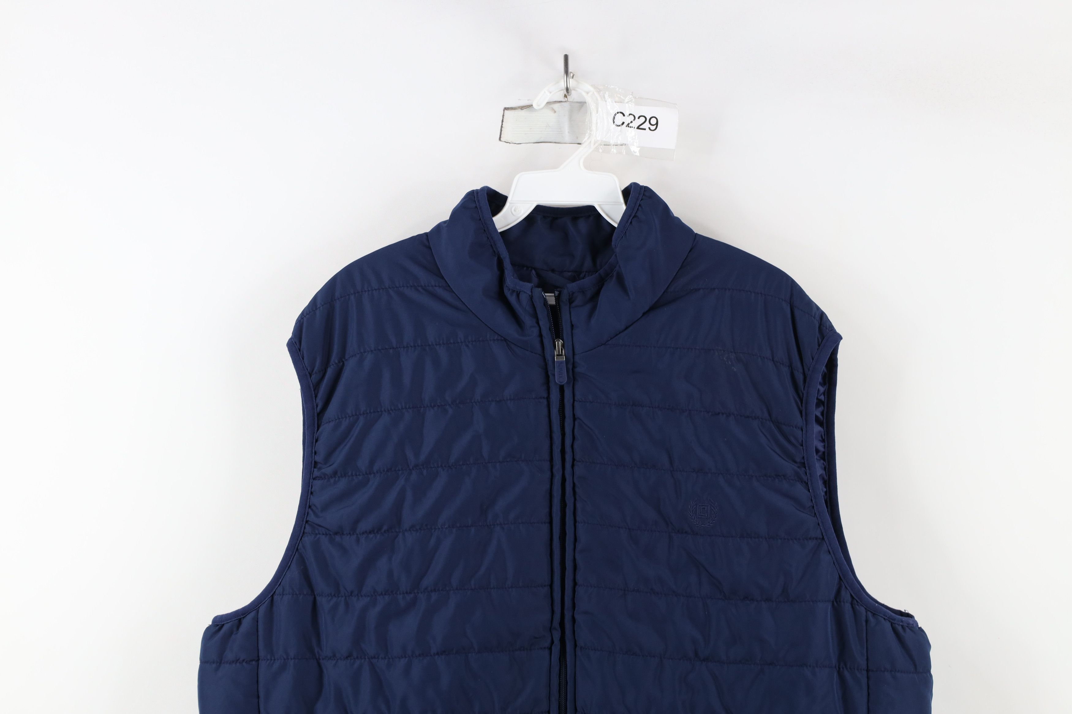 Chaps × Vintage Chaps Logo Lightweight Packable Puffer Vest Jacket Navy Blue Size US XXL / EU 58 / 5 - 2 Thumbnail