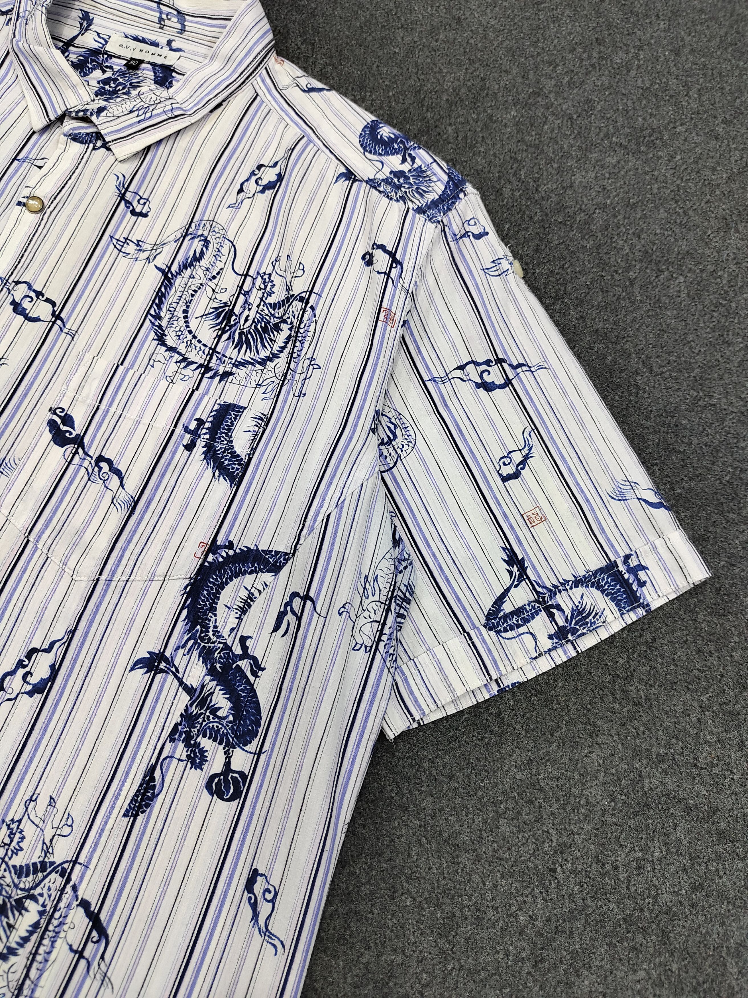 Japanese Brand 🇯🇵 AVV Homme 🇯🇵 Dragons Art Graphic Shirt Size US M / EU 48-50 / 2 - 2 Thumbnail