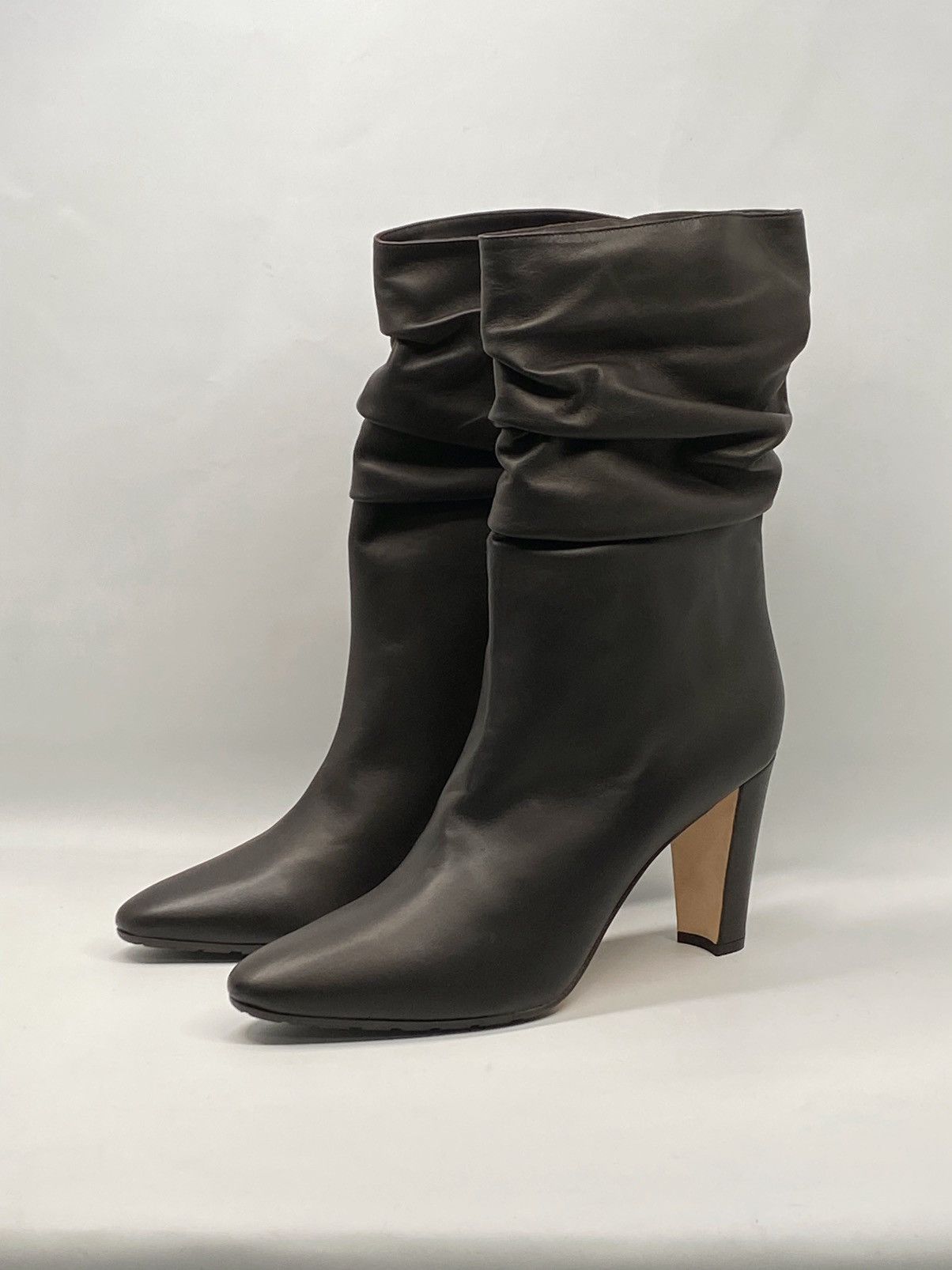Manolo Blahnik Manolo Blahnik Calasso 90MM Ruched Leather Boots size 42 Size US 12 / IT 42 - 7 Thumbnail