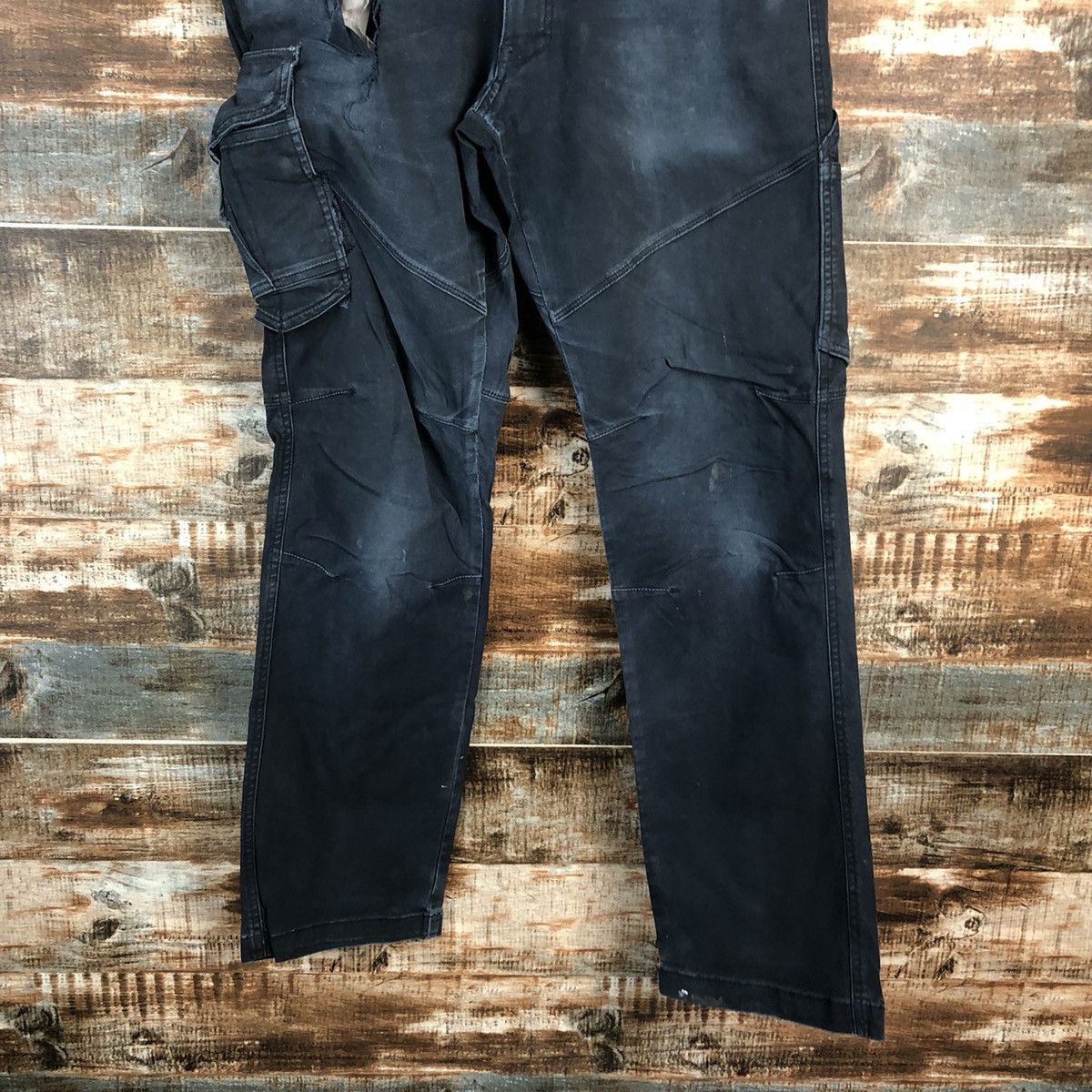 Japanese Brand DLL Gladiotor Dark Blue Cargo Multipocket Pants #C144 Size US 34 / EU 50 - 6 Thumbnail